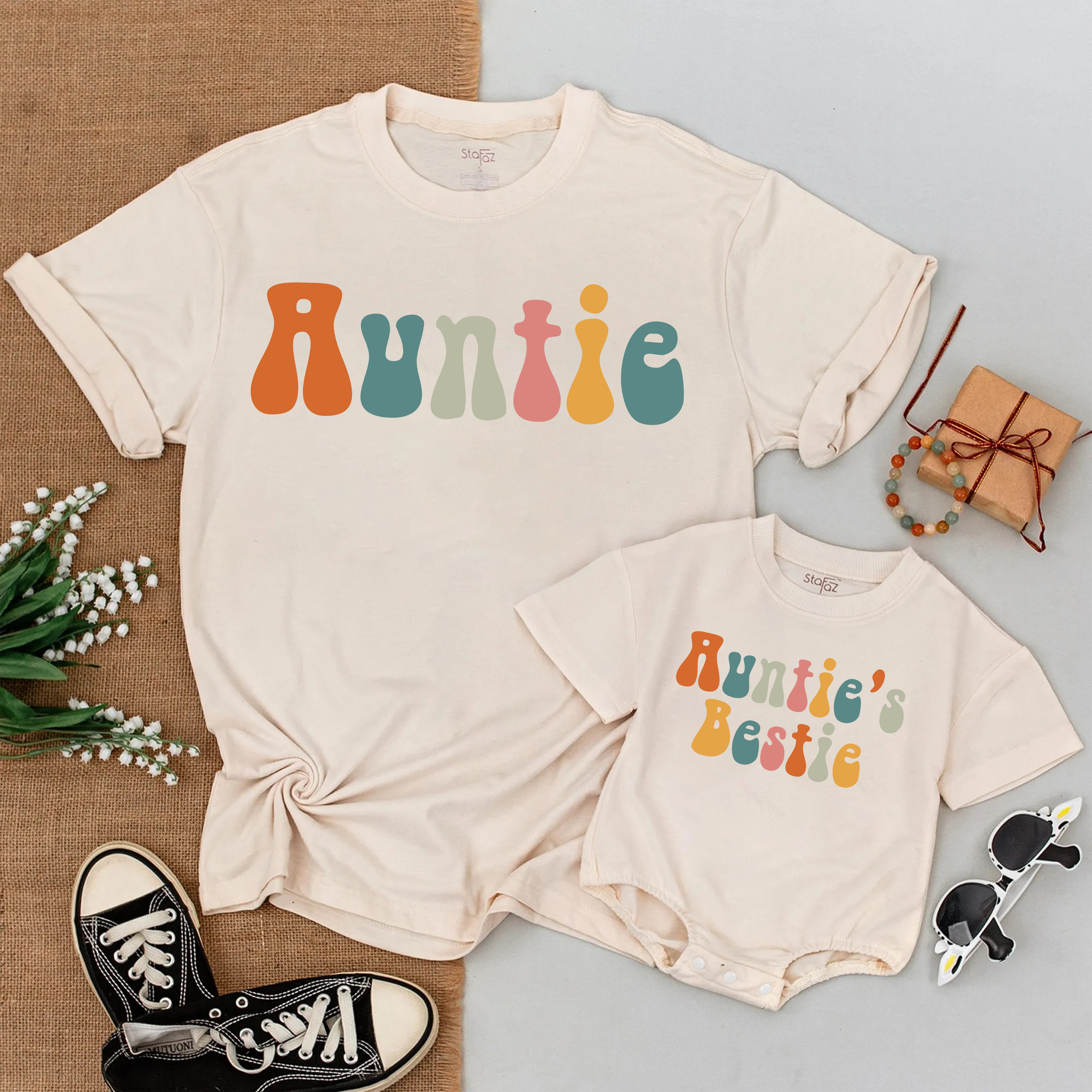 Auntie And Bestie Matching TShirt: Custom Perfect Gift From Aunt!
