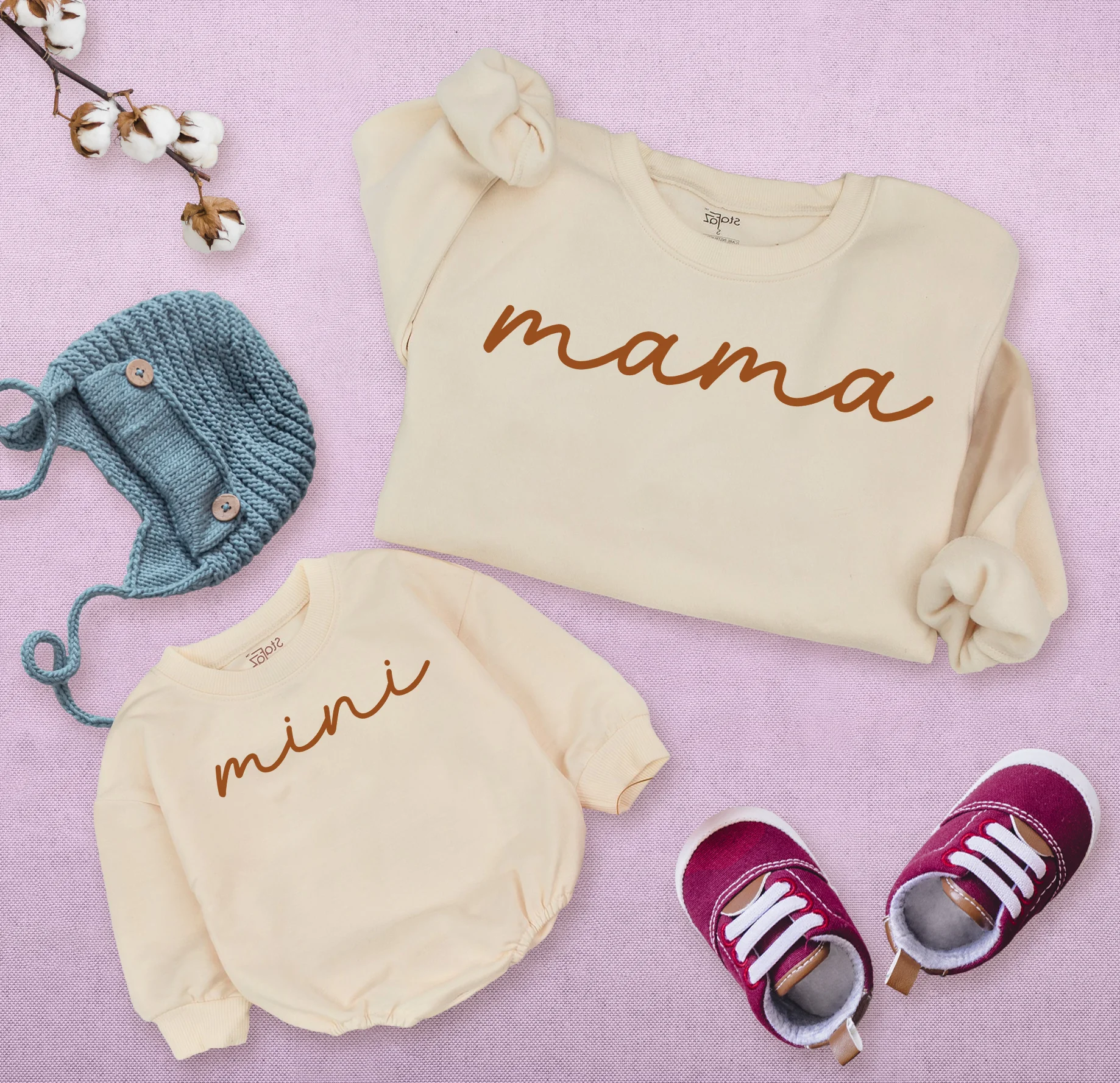 Custom Mama And Mini Romper Matching: Mom & Baby Set
