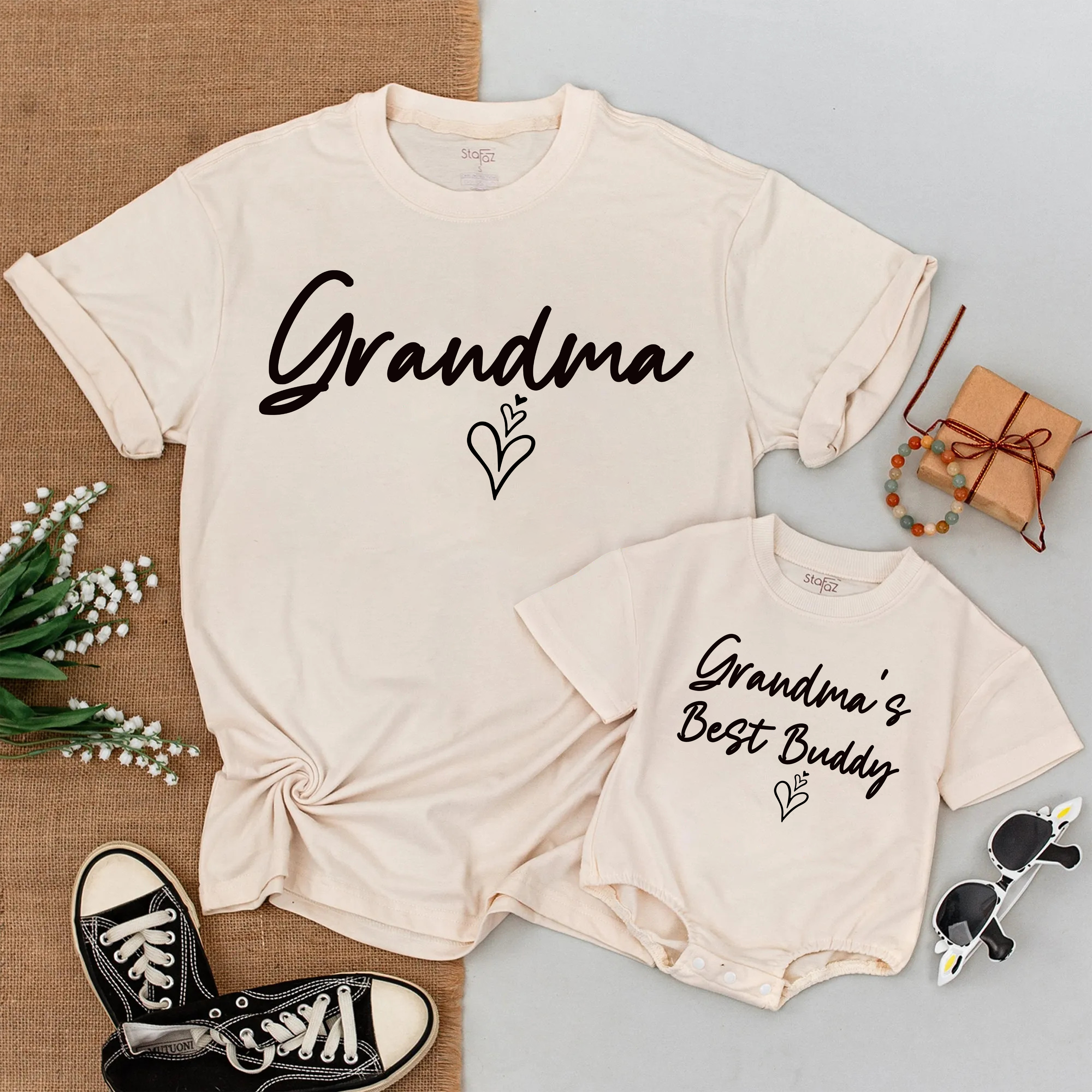 Grandma And Grandma's Best Buddy T-Shirt: Custom Grandmother Gift!