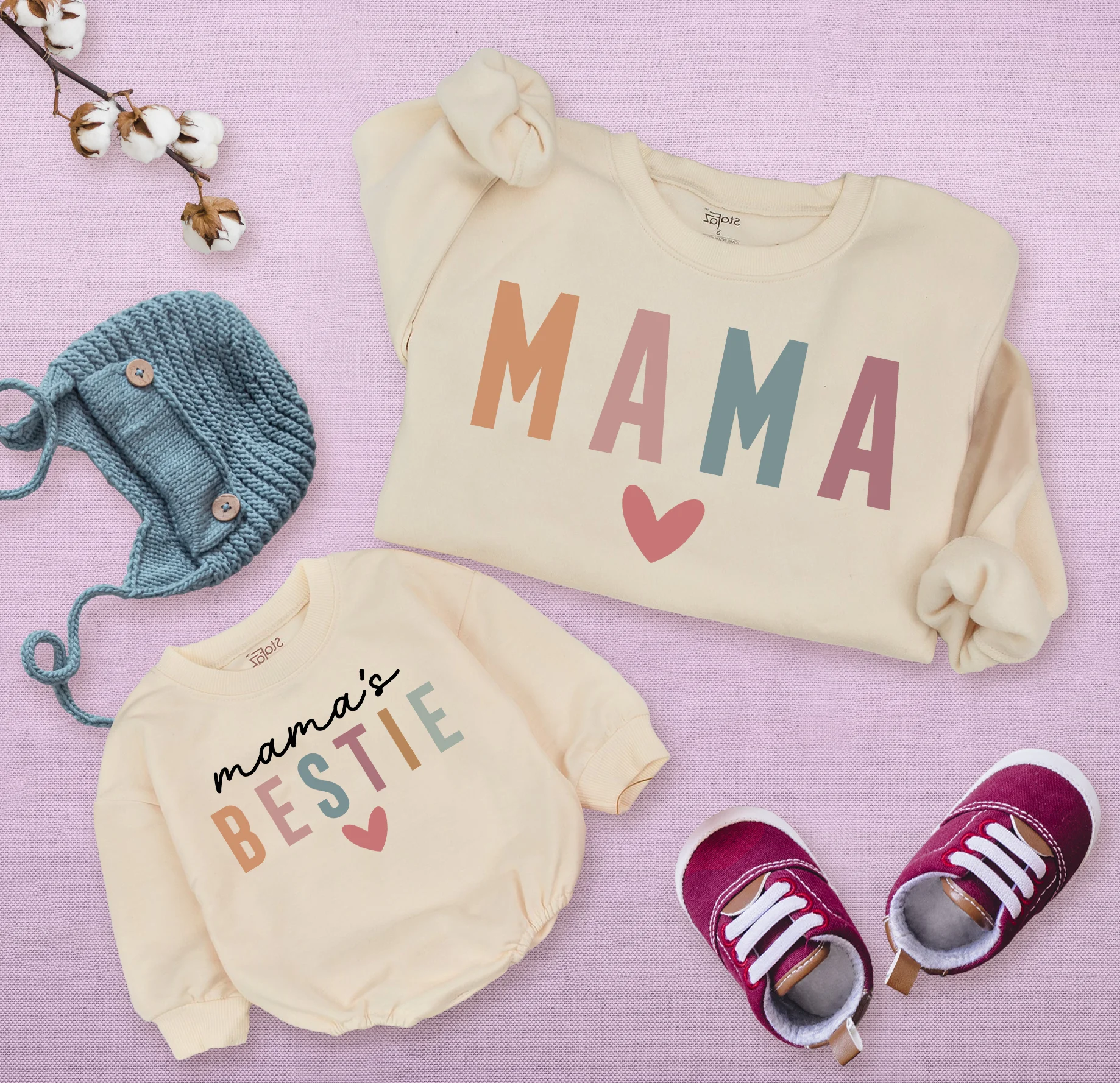 Mama And Mama's Bestie Romper Matching Set - Customized for You!