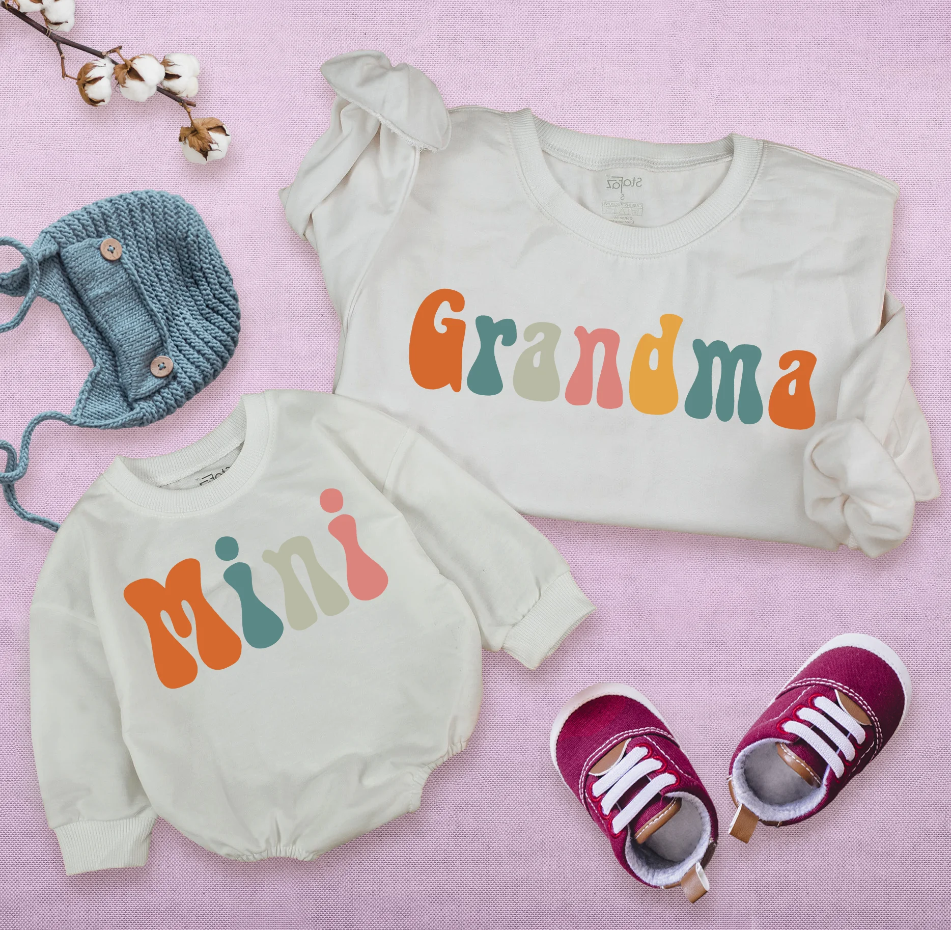 Custom Grandma And Mini Romper Matching: Heartfelt Pair