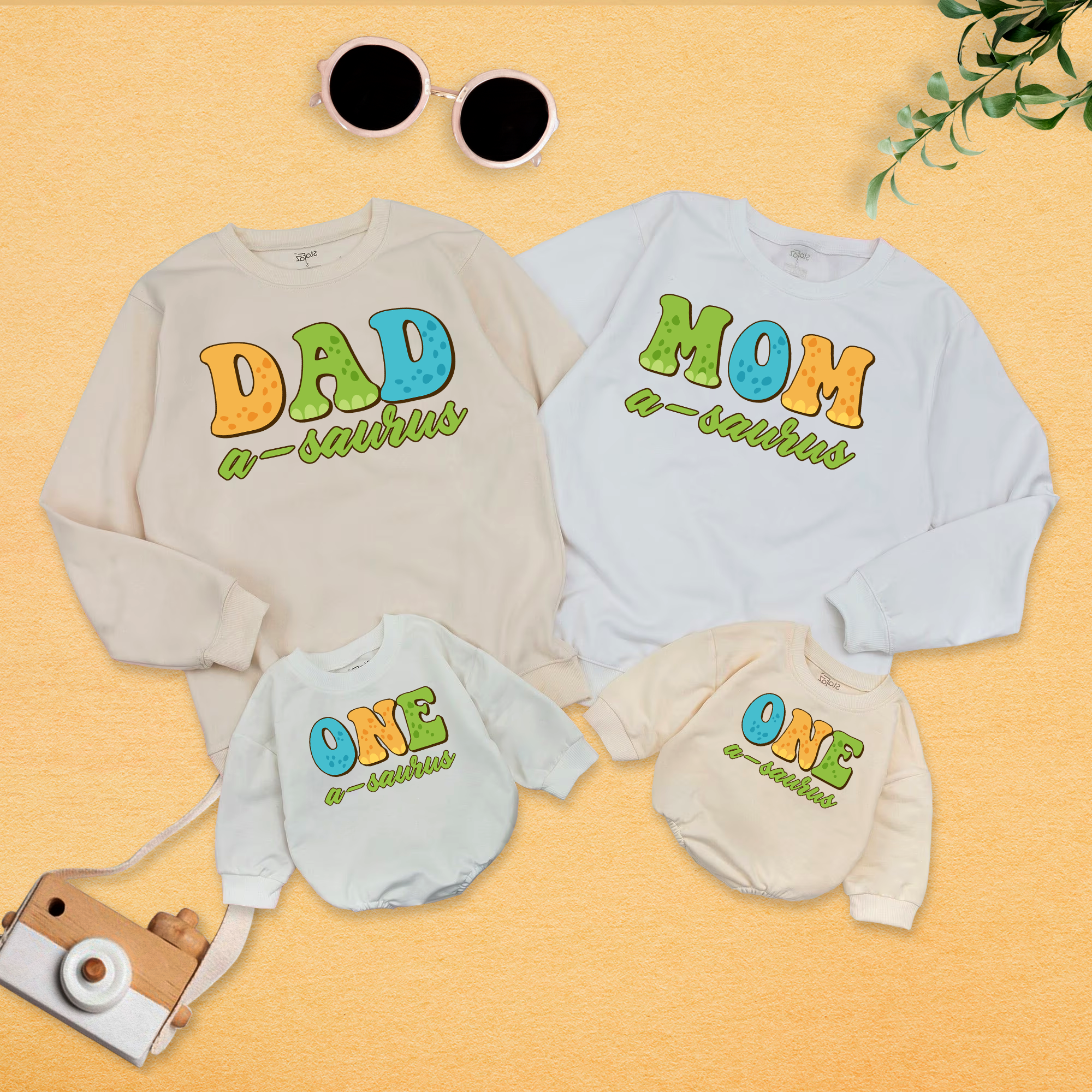 Personalized Familysaurus Romper Matching: Dino-Themed Family Shirts