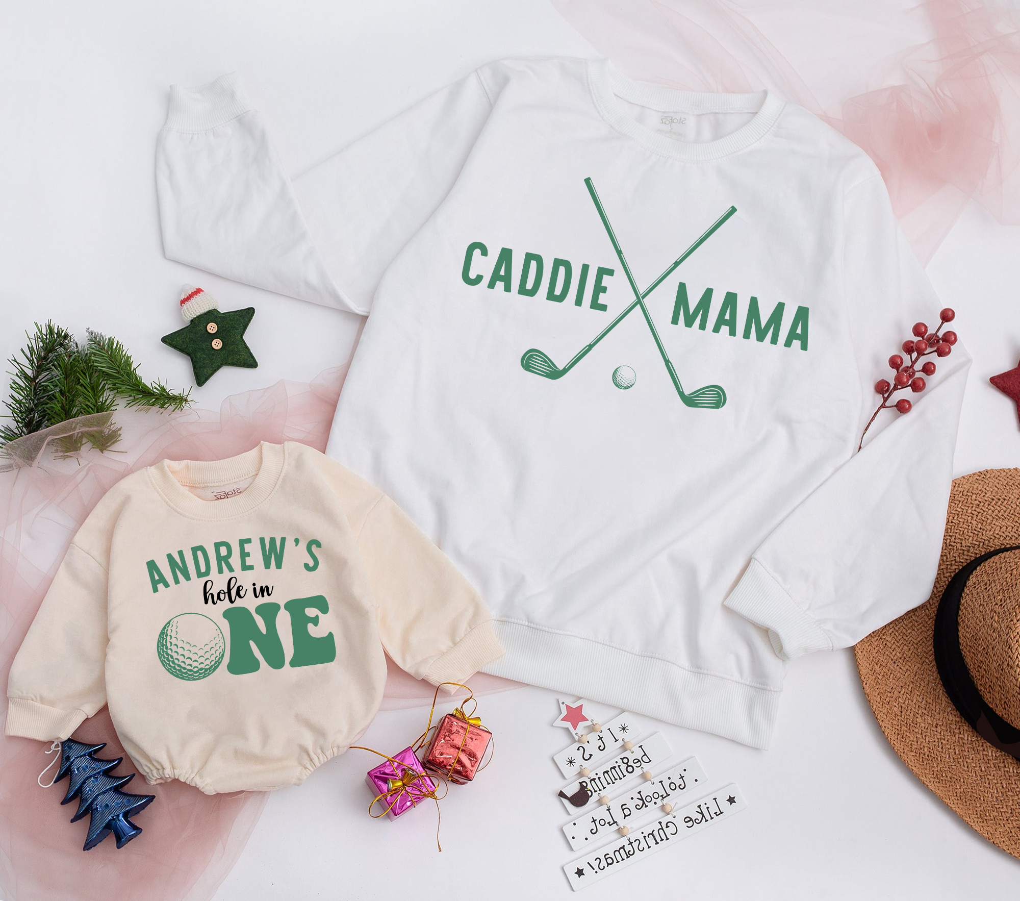 Hole in One Golf 1st Birthday Romper Matching: Perfect Family Gift!