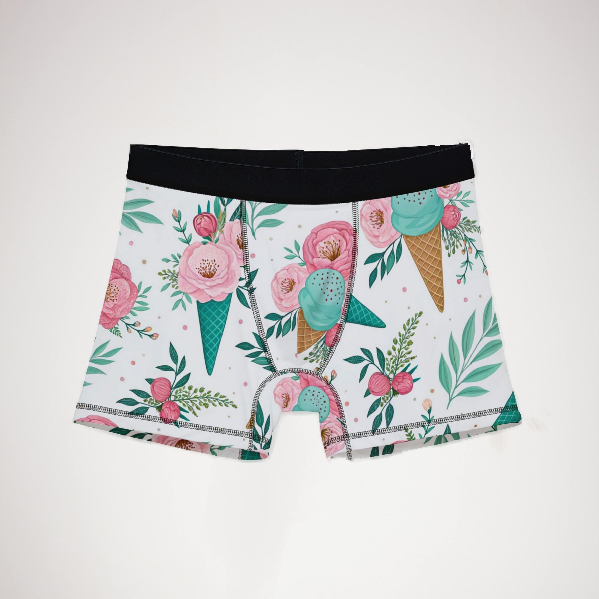 Men's boxers floral ice cream