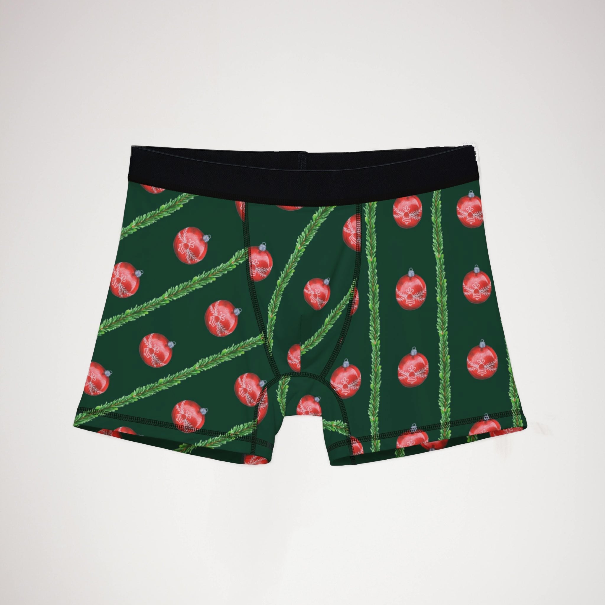 Men's boxers green christmas santa