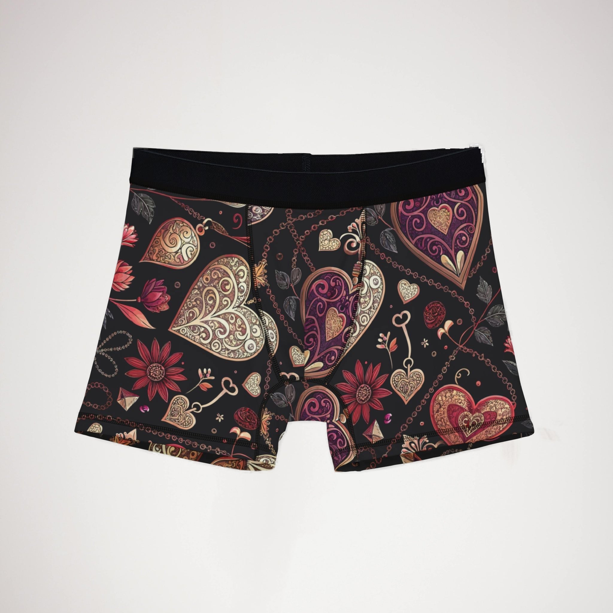 Men's boxers valentine heart retro