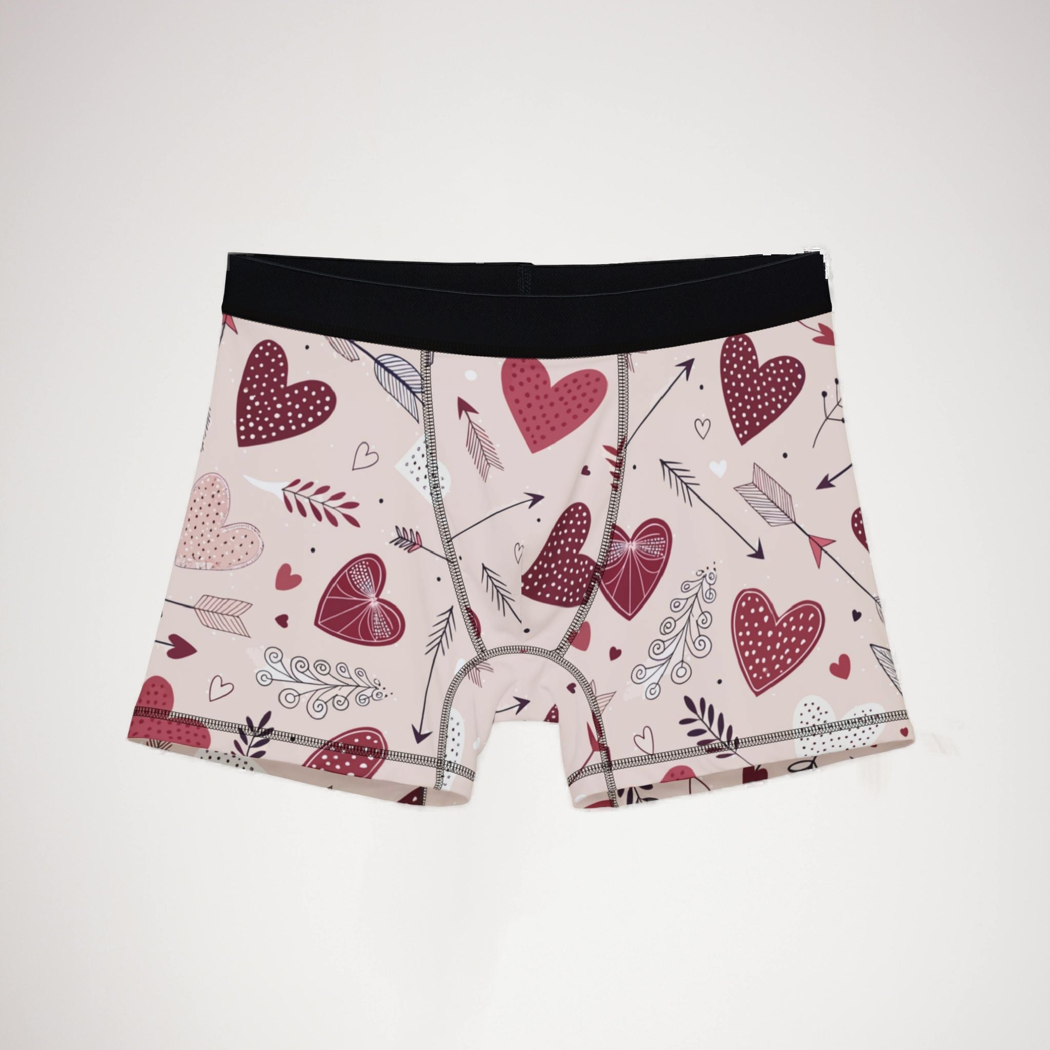 Men's boxers valentine heart retro three