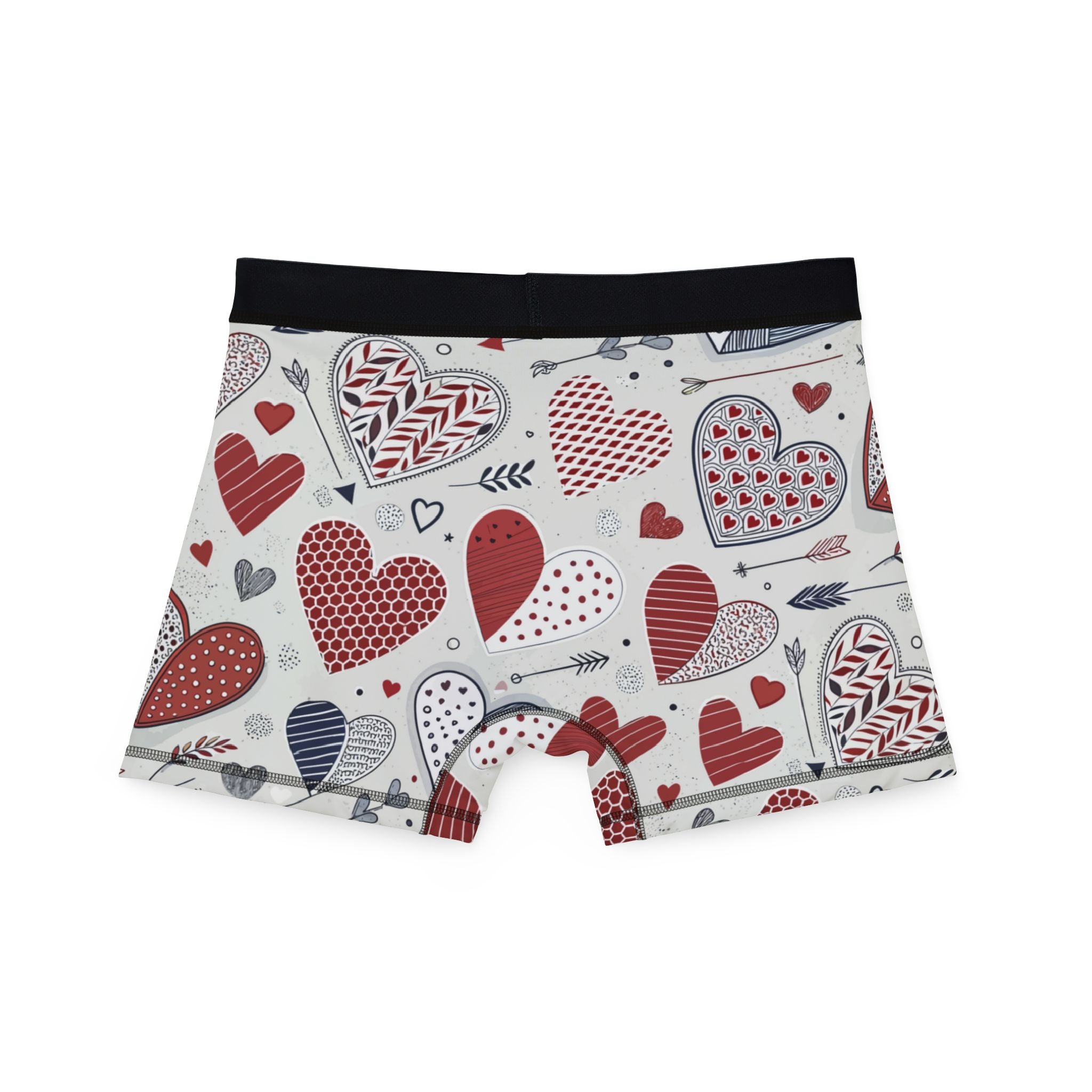 Men's boxers valentine heart retro