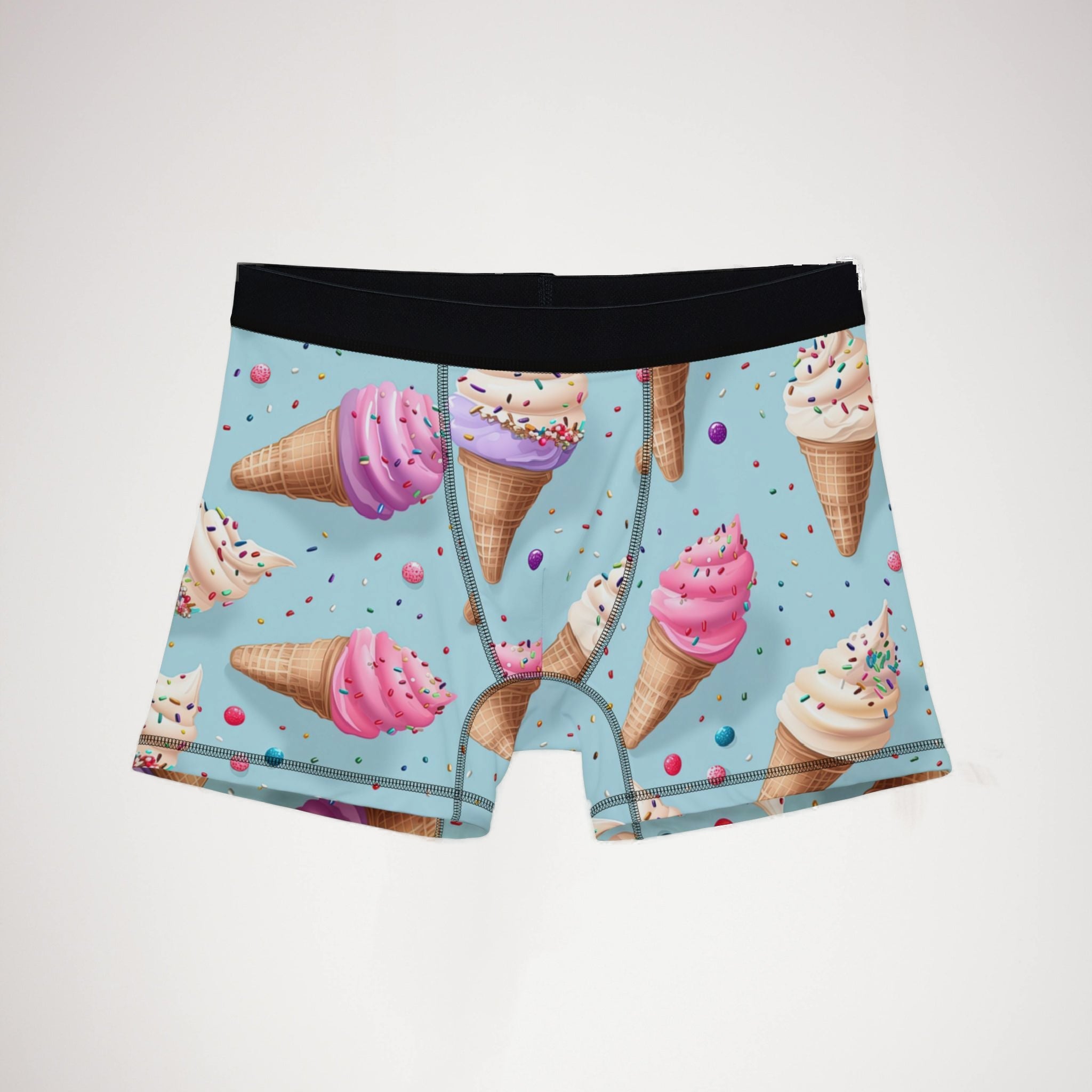 Men's boxers sprinkled ice cream