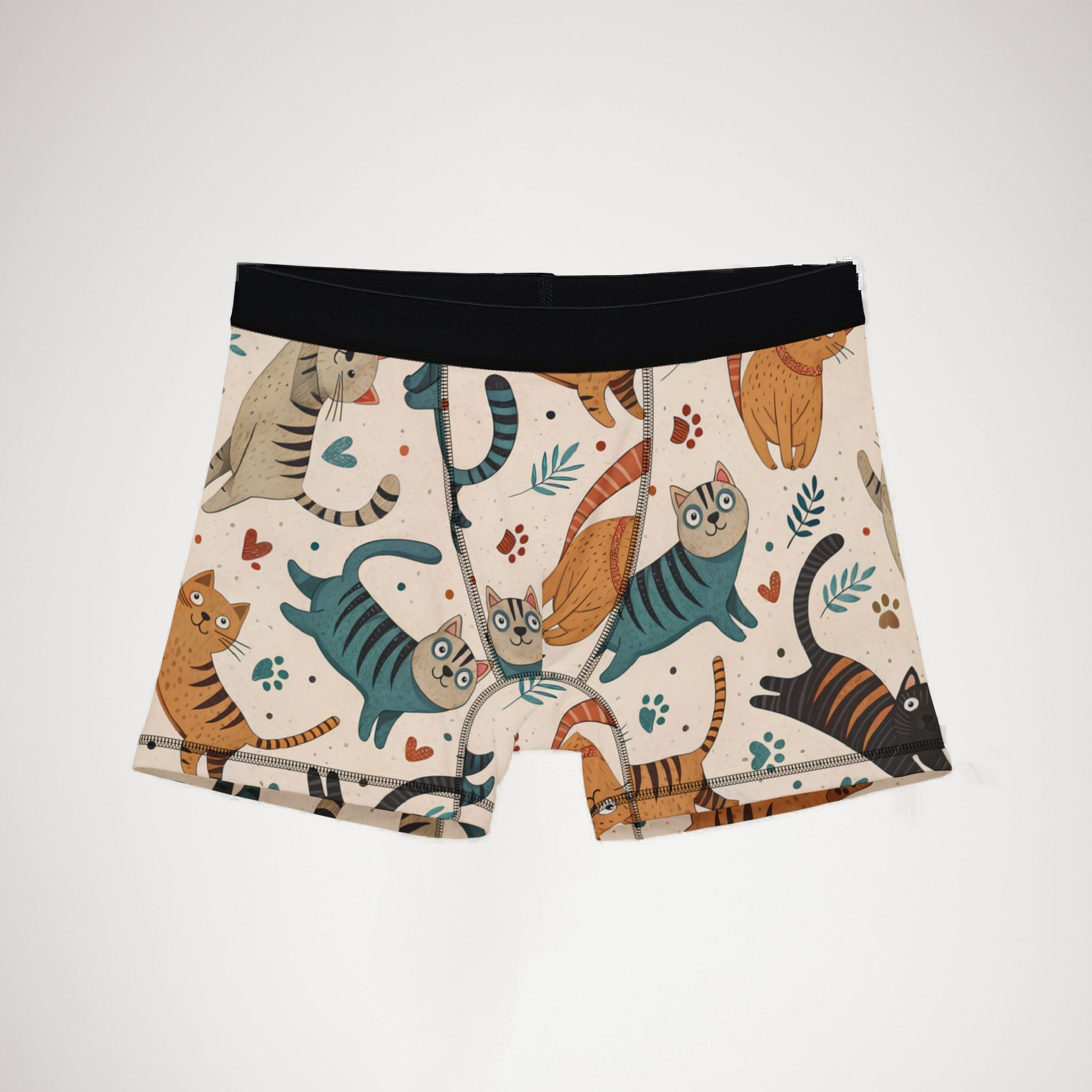 Men's boxers cute cats doodle