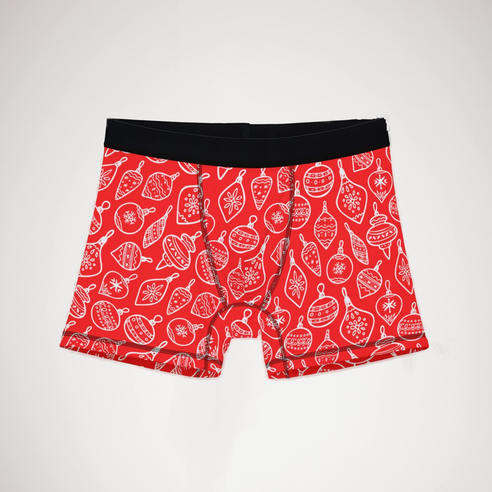 Men's boxers red white christmas
