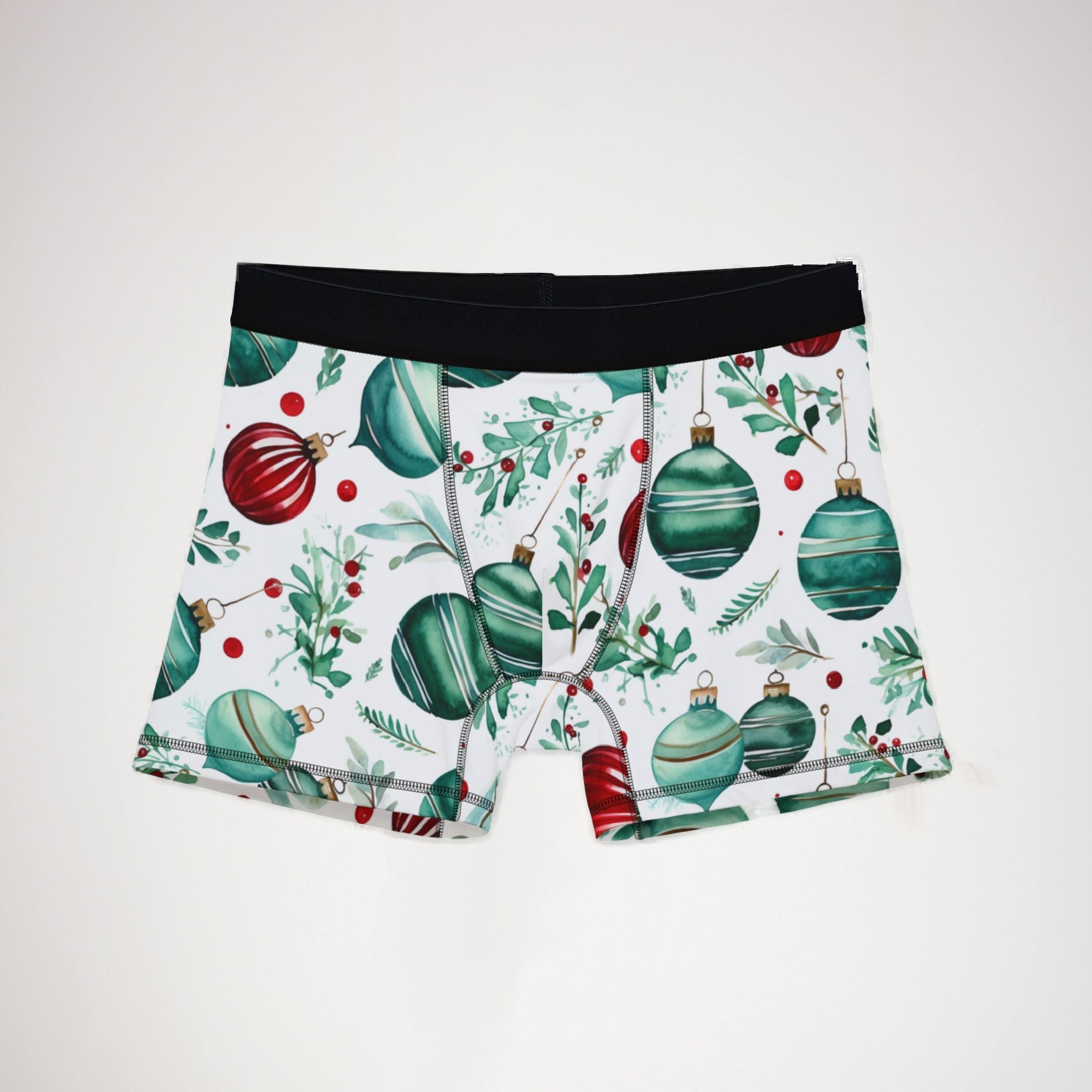 Men's boxers watercolor christmas