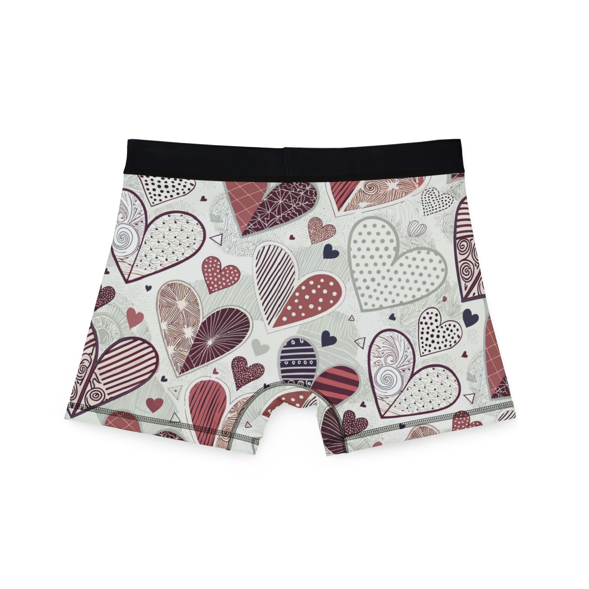 Men's boxers valentine heart retro three