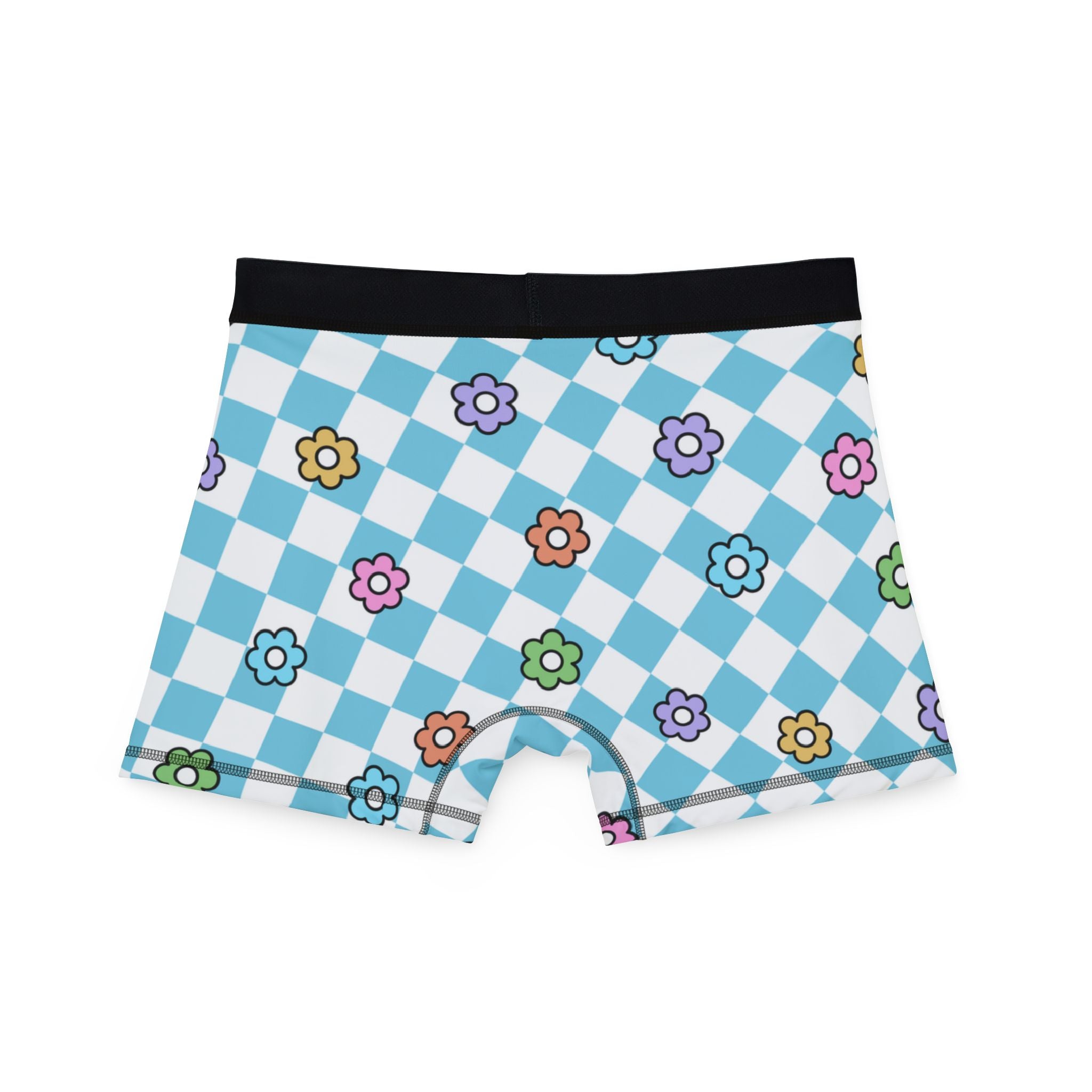 Men's boxers spring flower checkered