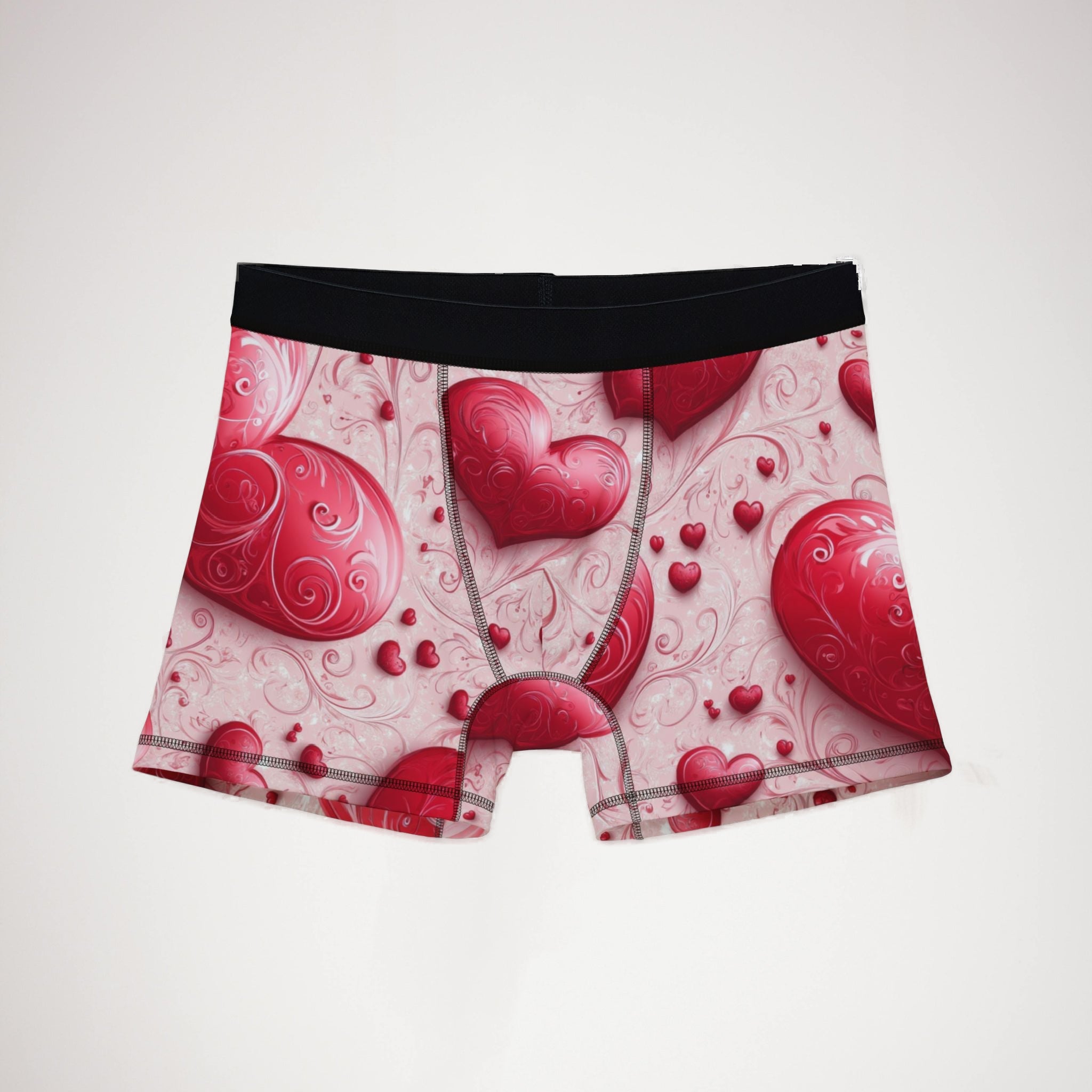 Men's boxers valentine red heart