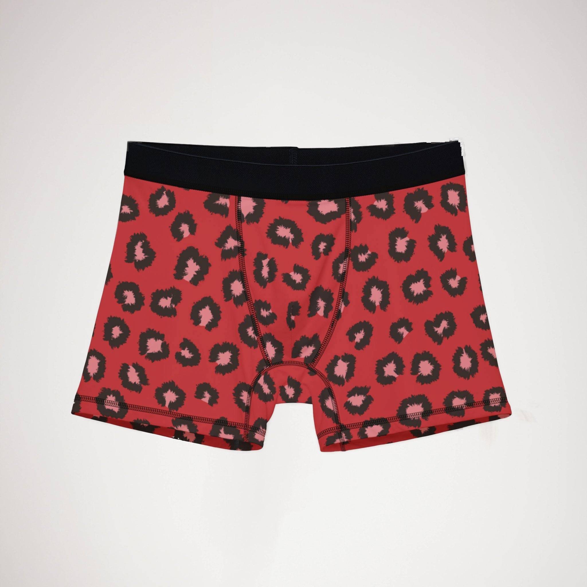 Men's boxers red leopard