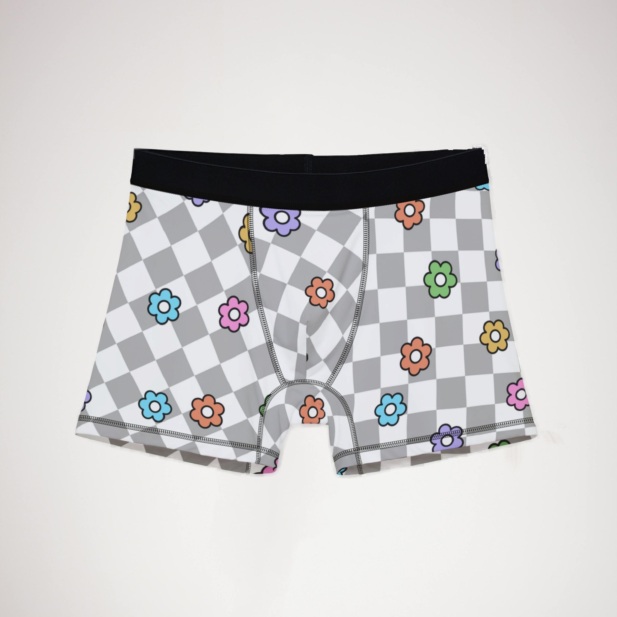 Men's boxers spring flower checkered