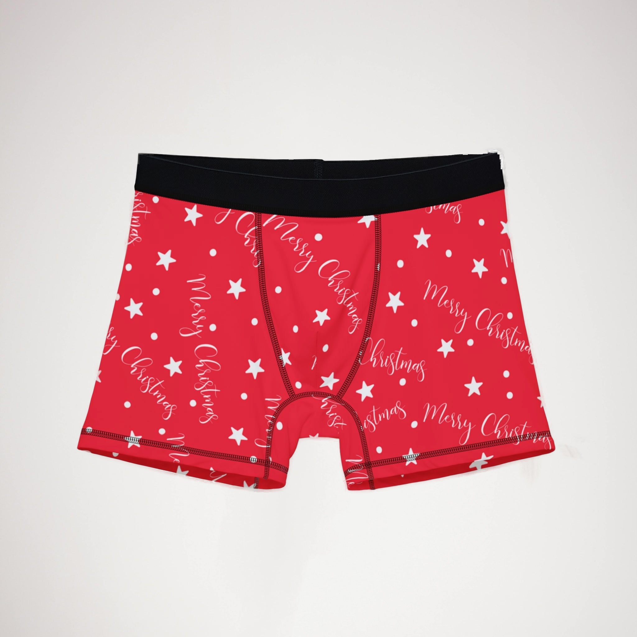 Men's boxers red christmas dots