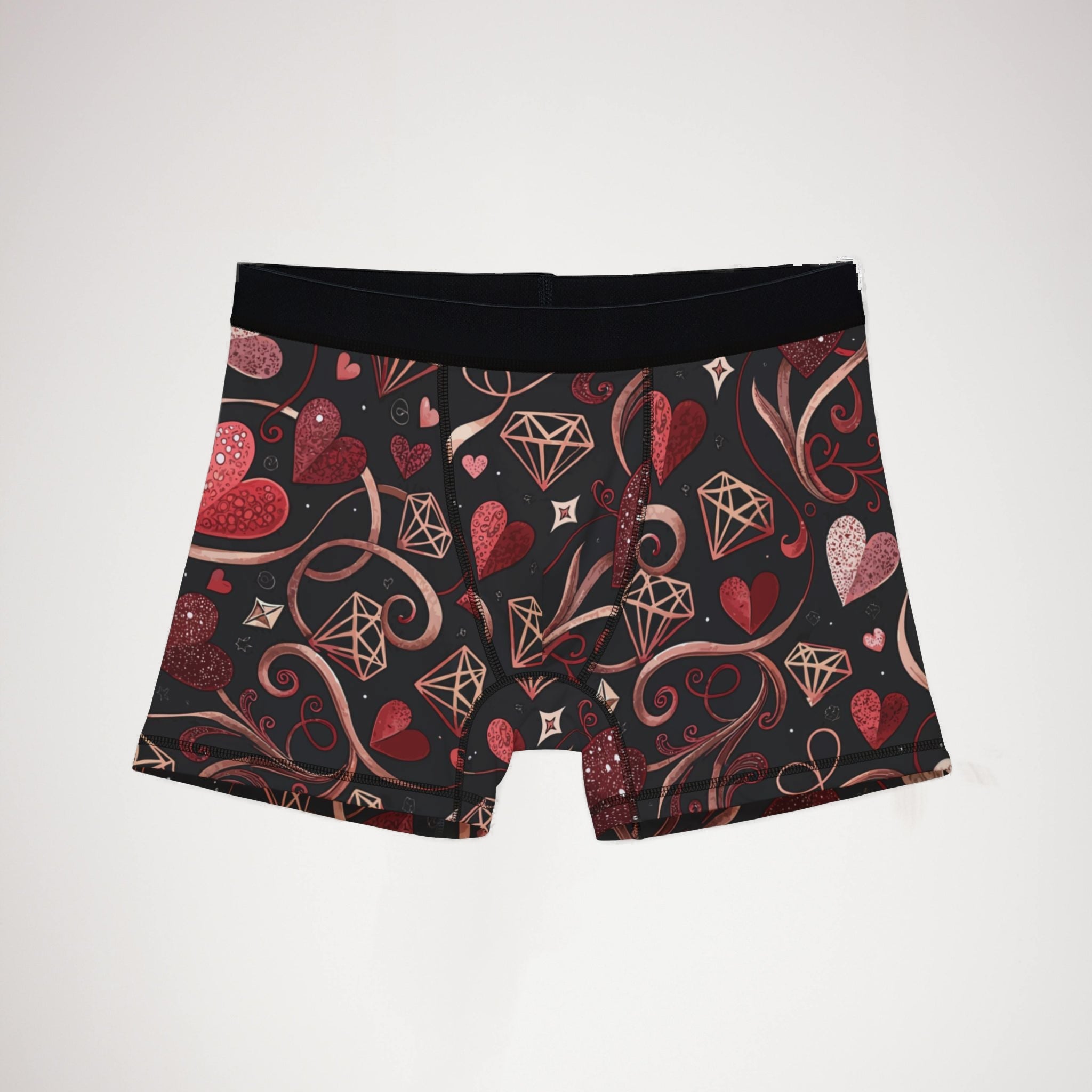 Men's boxers valentine heart retro