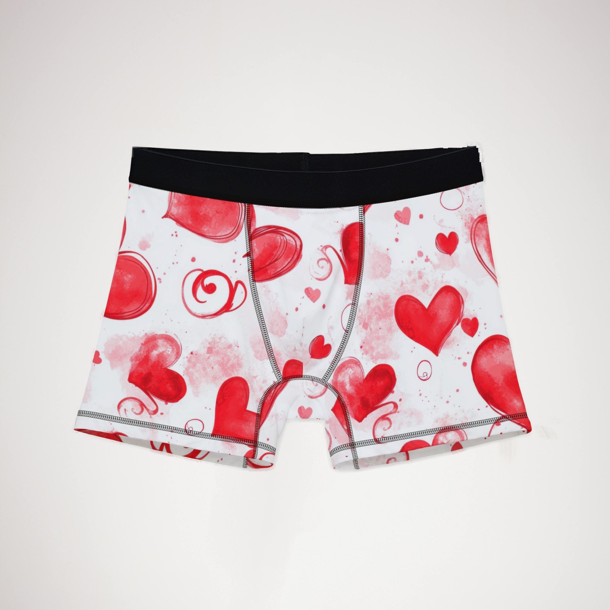 Men's boxers valentine red heart two two