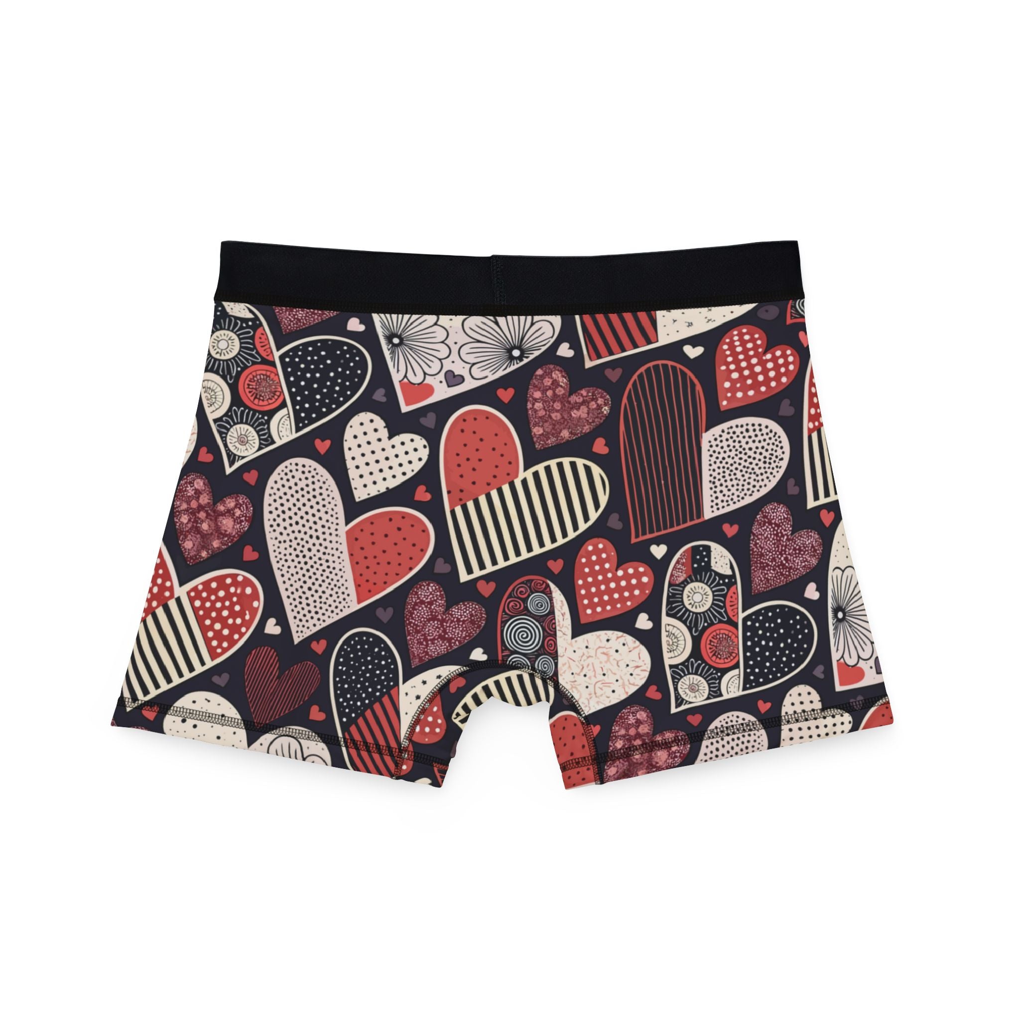 Men's boxers valentine heart retro