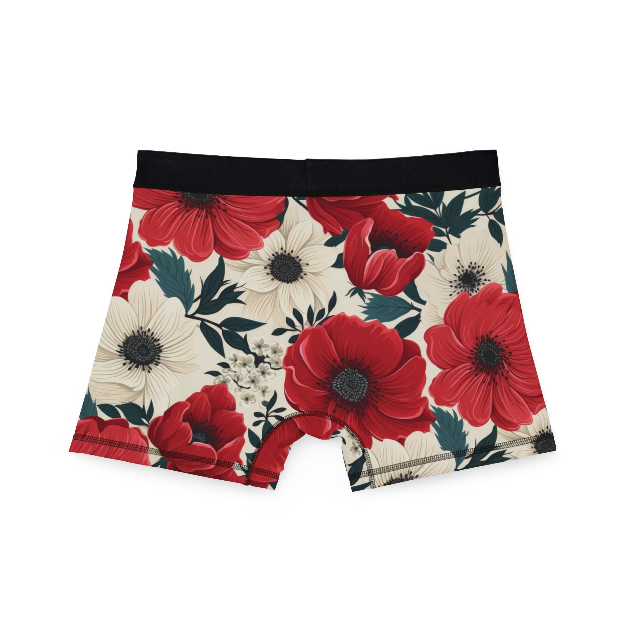 Men's boxers cute red flowers