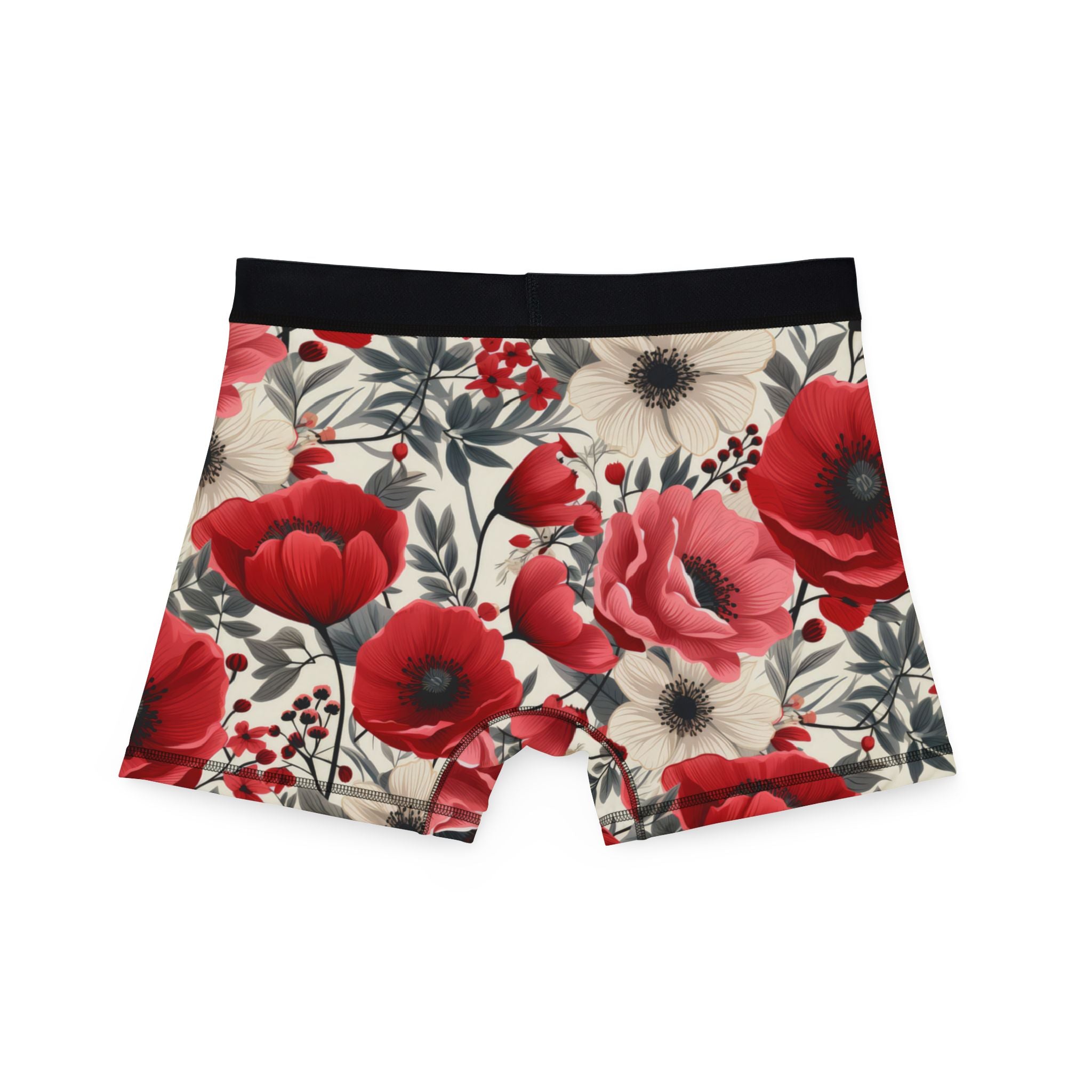 Men's boxers cute red flowers