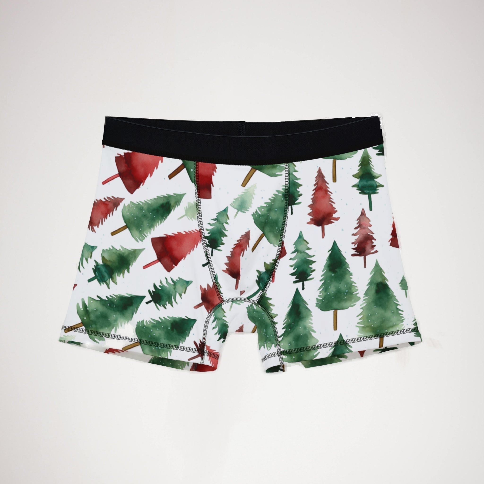 Men's boxers watercolor christmas one