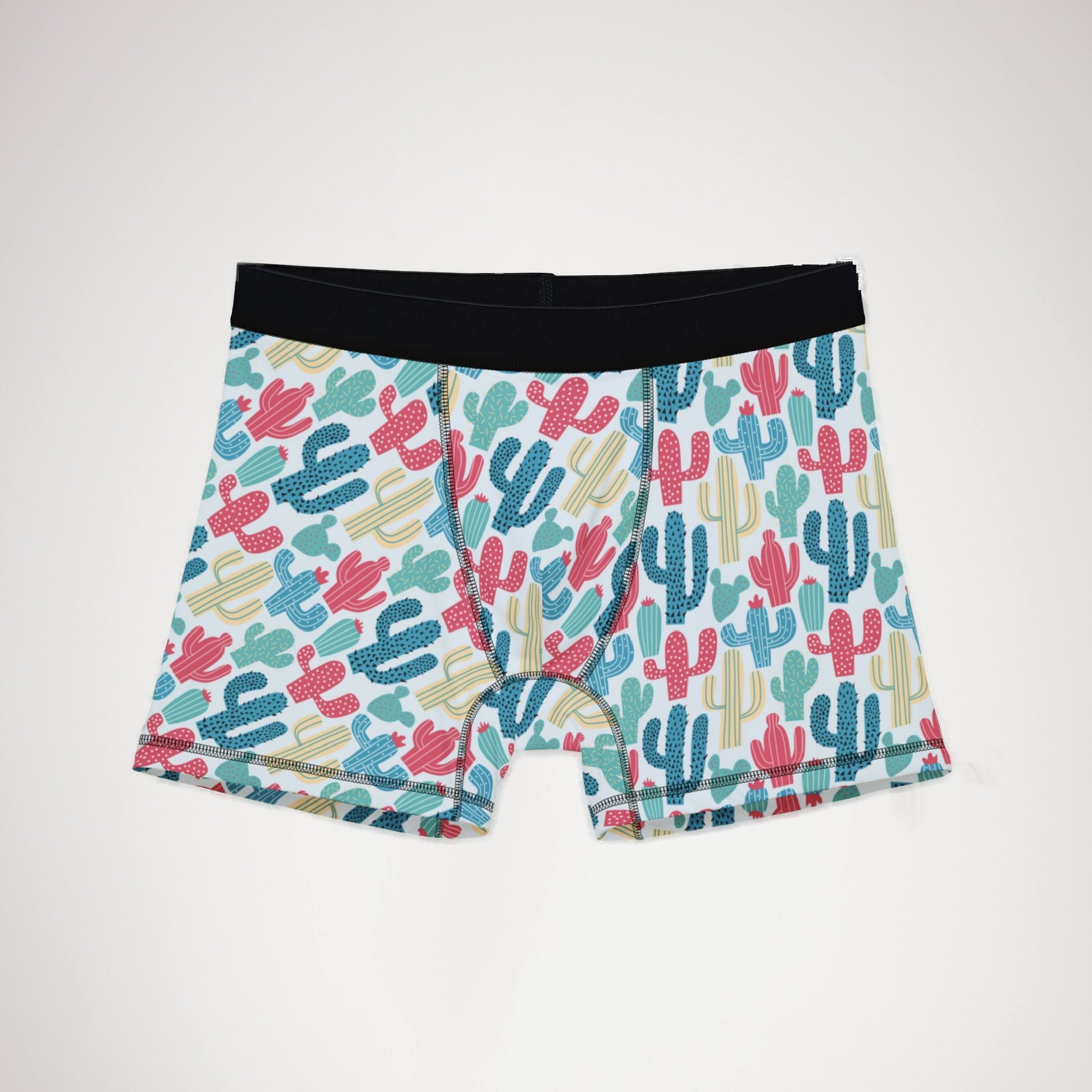 Men's boxers cactus colorful doodle