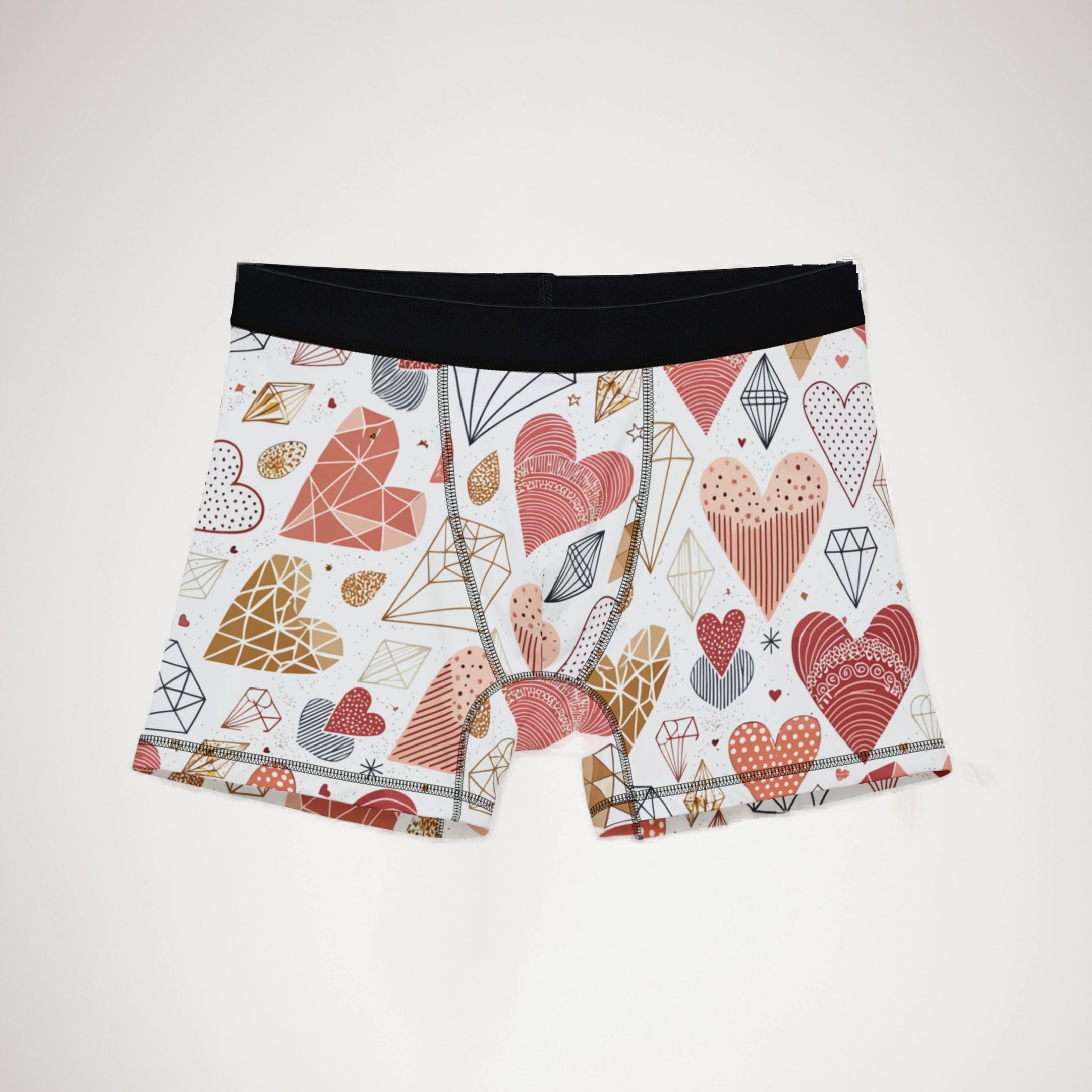 Men's boxers valentine heart retro one