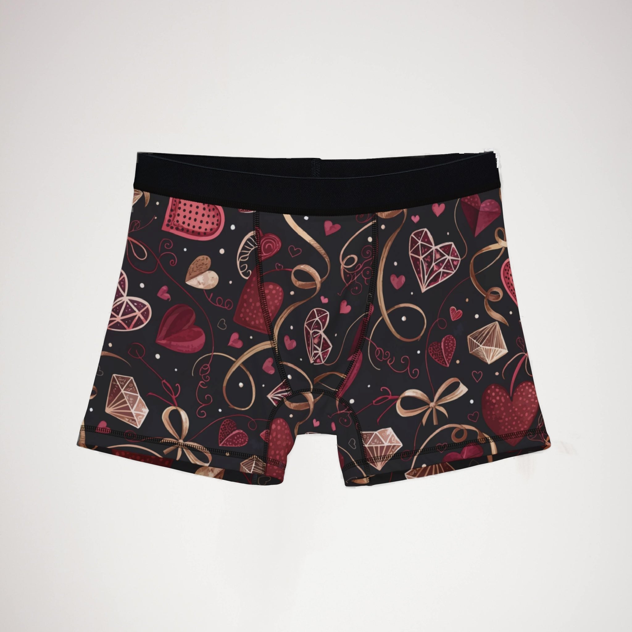 Men's boxers valentine heart retro three