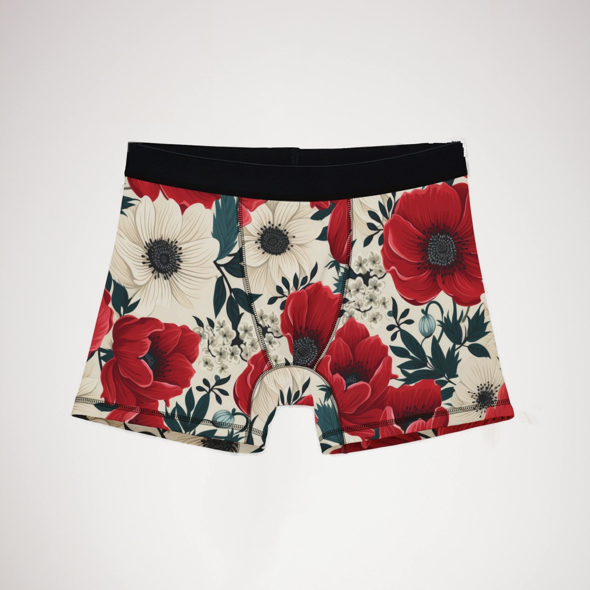 Men's boxers cute red flowers
