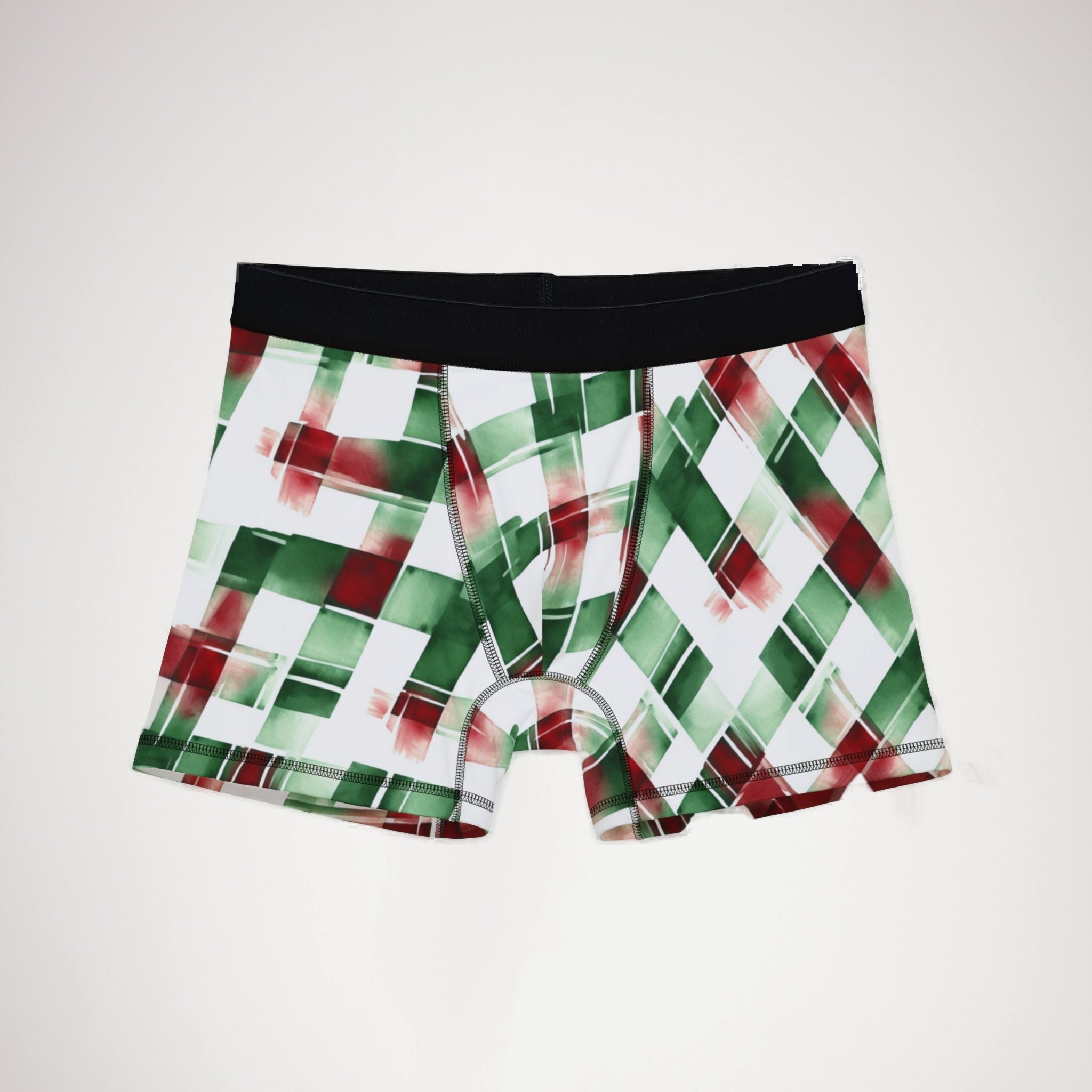 Men's boxers watercolor christmas one