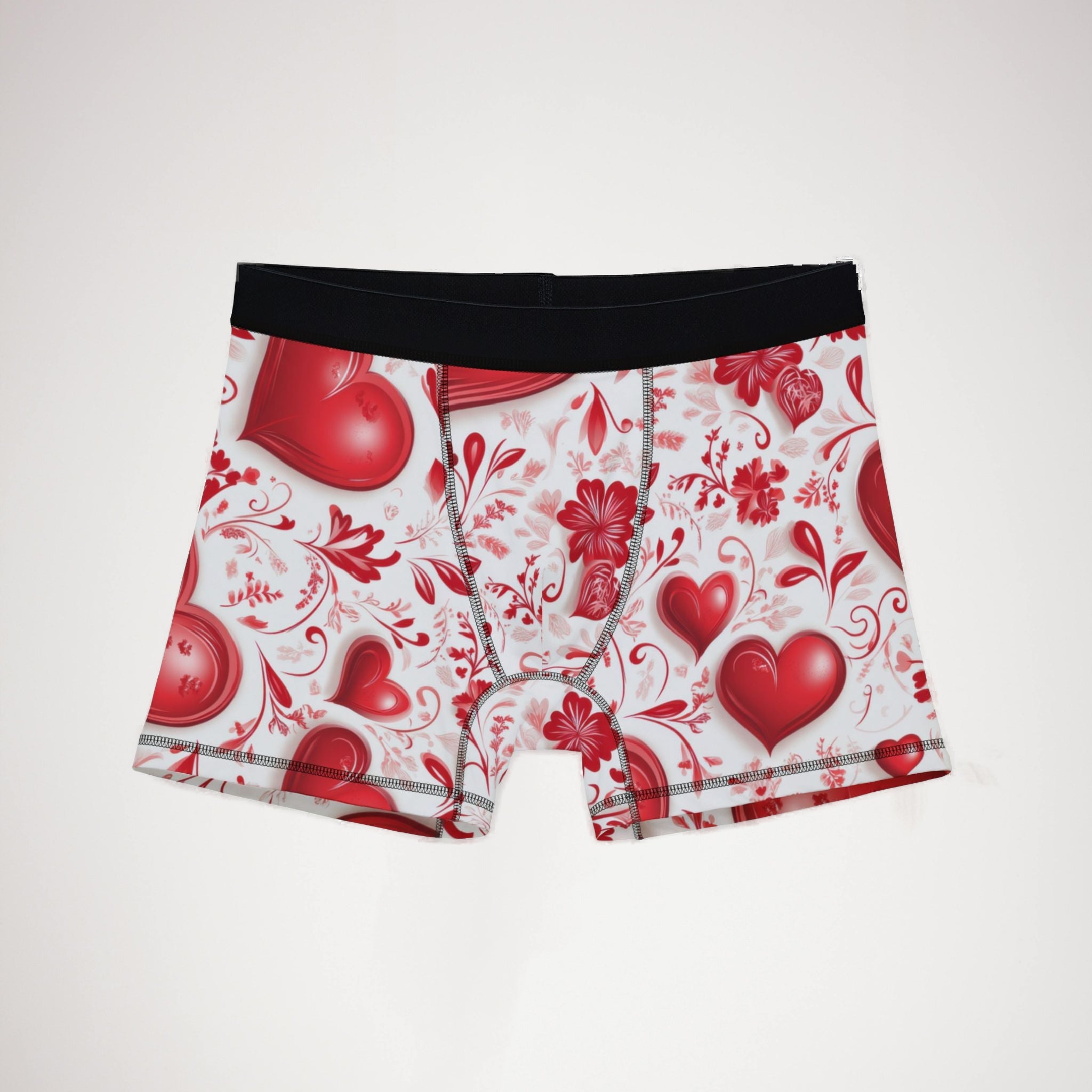 Men's boxers valentine red heart