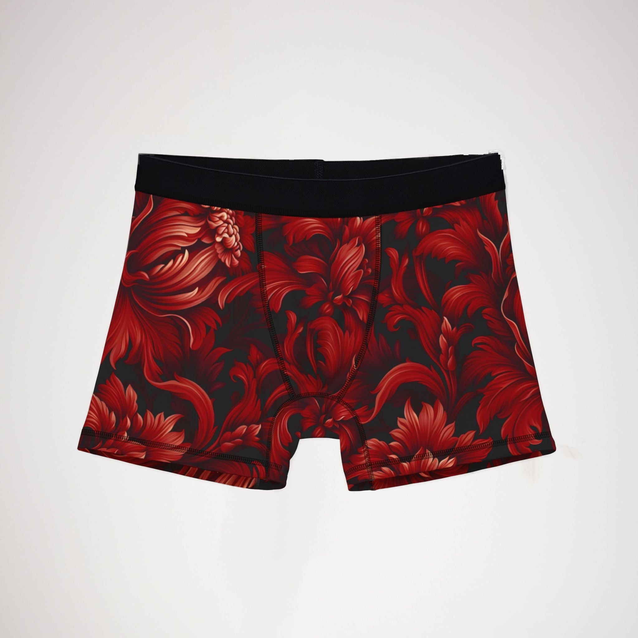 Men's boxers red damask