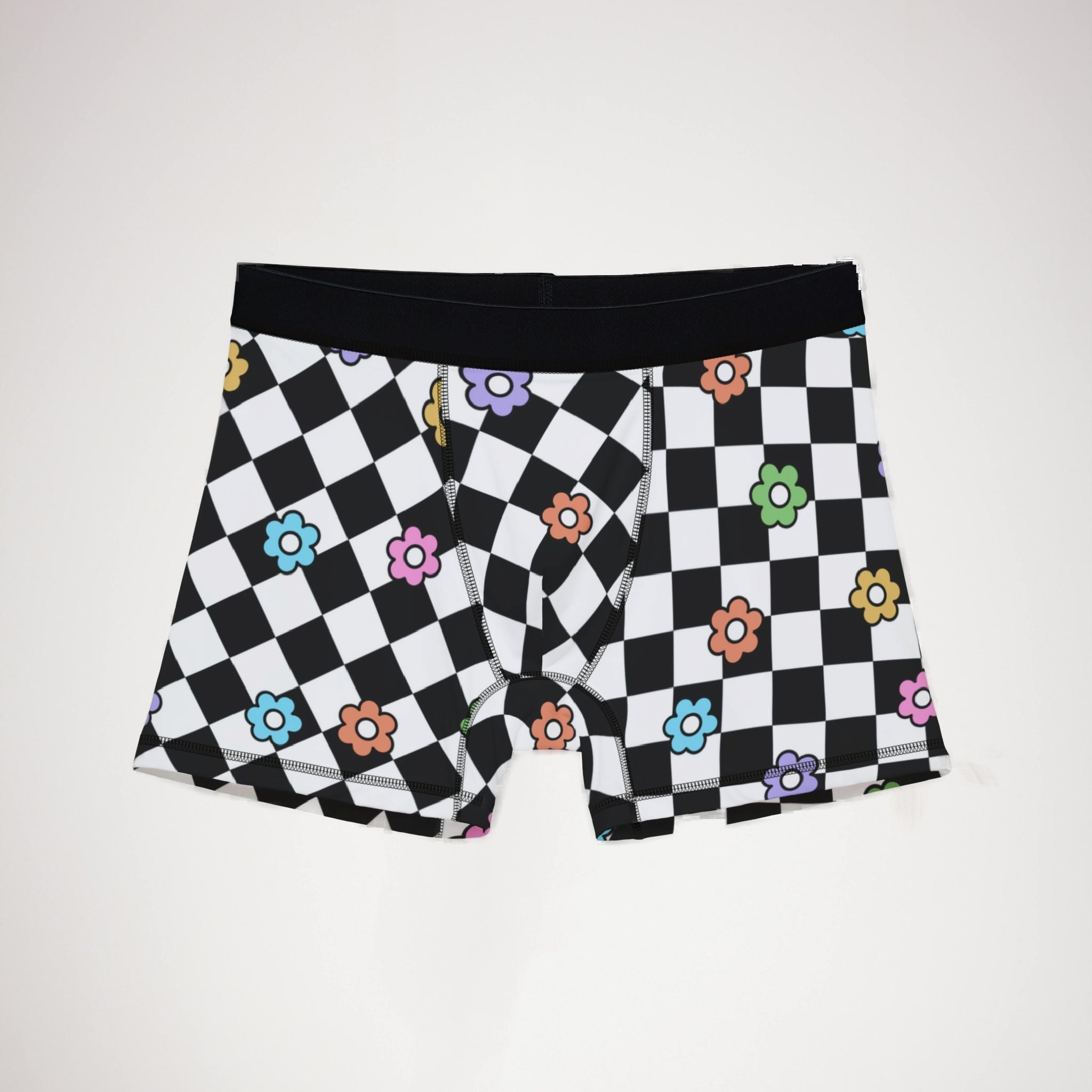 Men's boxers spring flower checkered