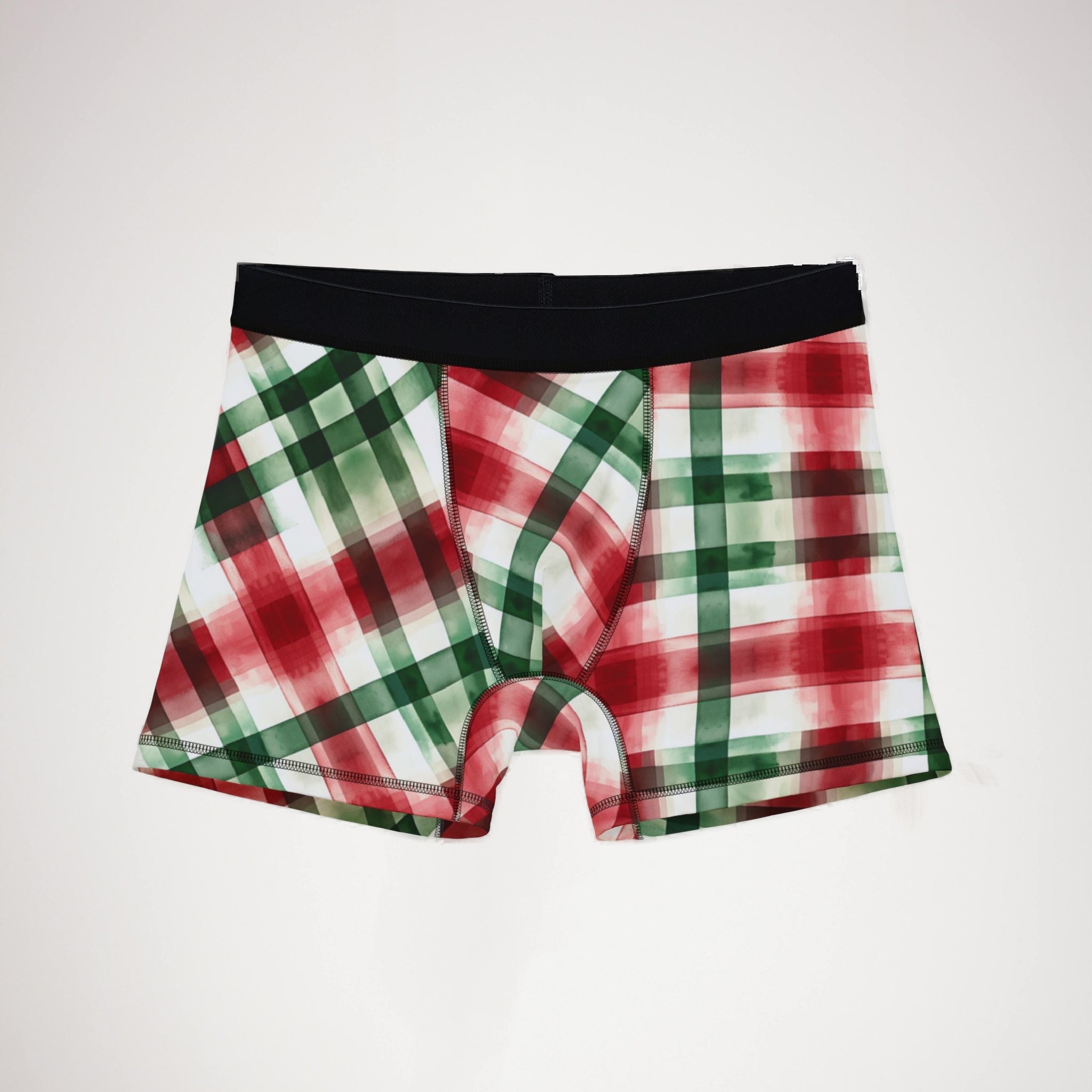 Men's boxers watercolor christmas