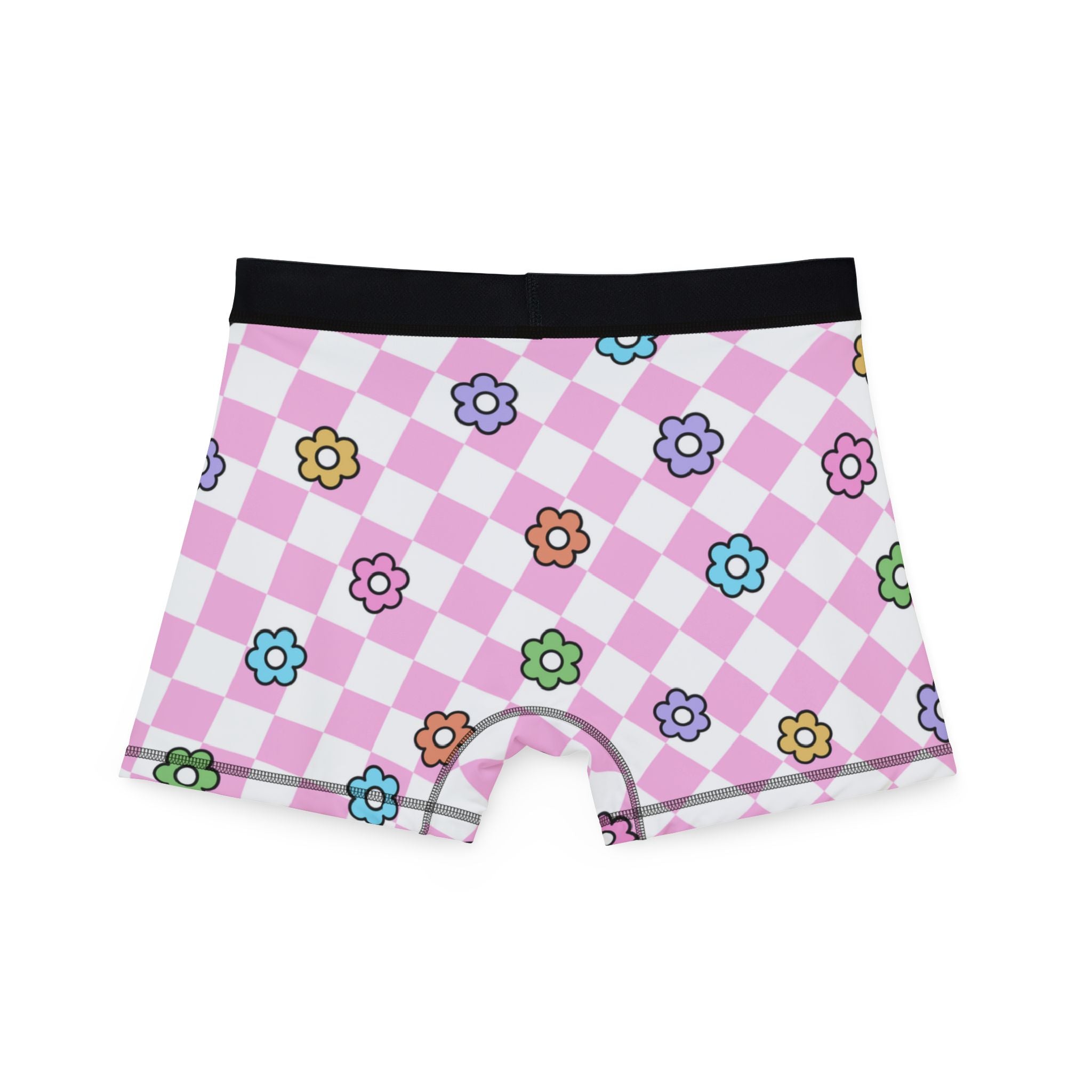 Men's boxers spring flower checkered