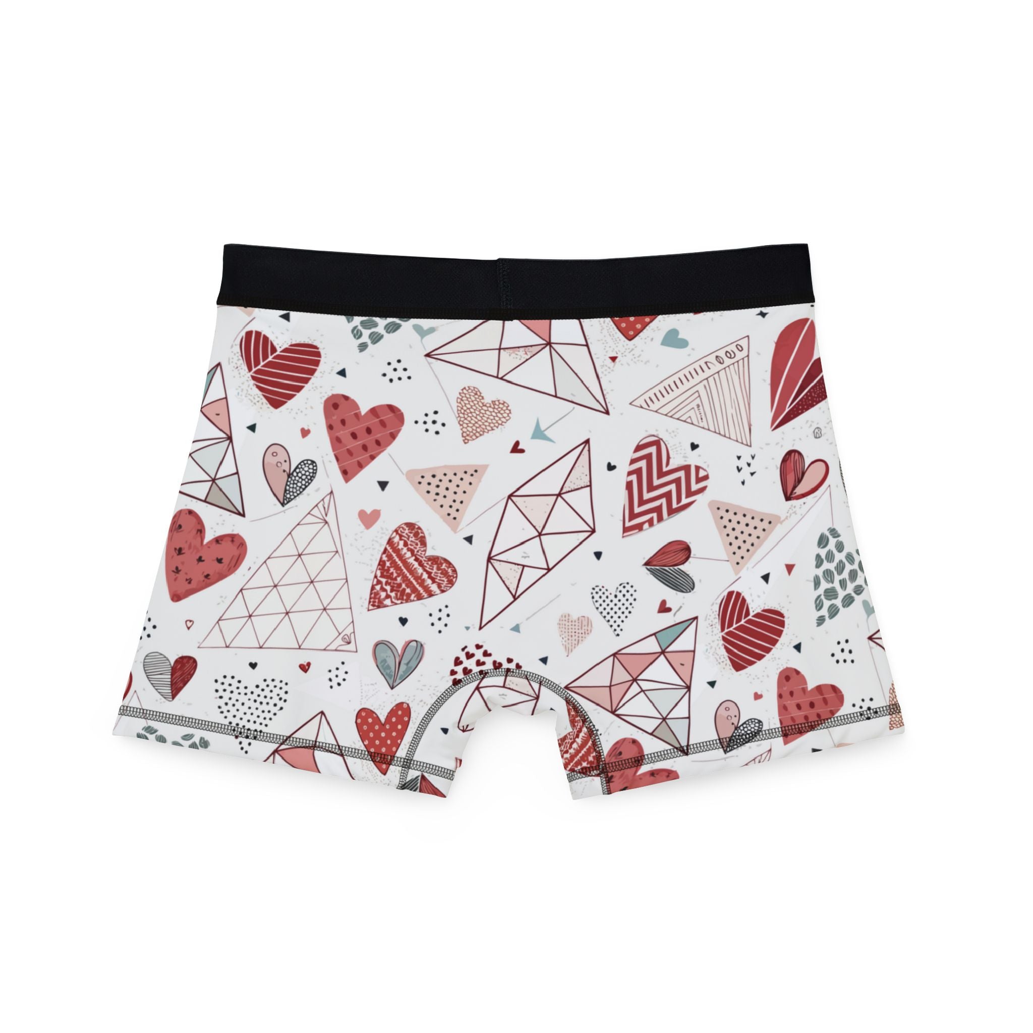 Men's boxers valentine heart retro two