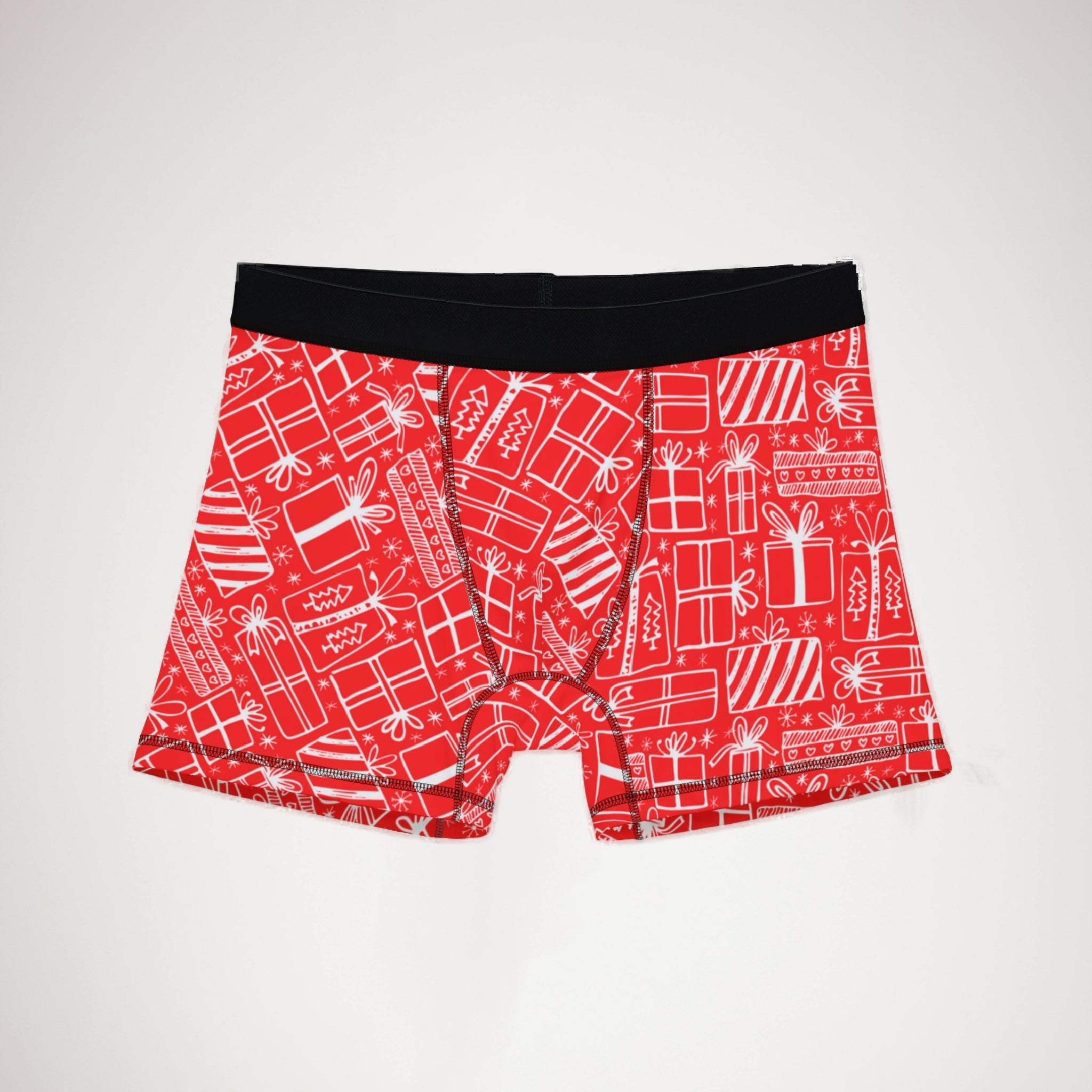 Men's boxers red white christmas
