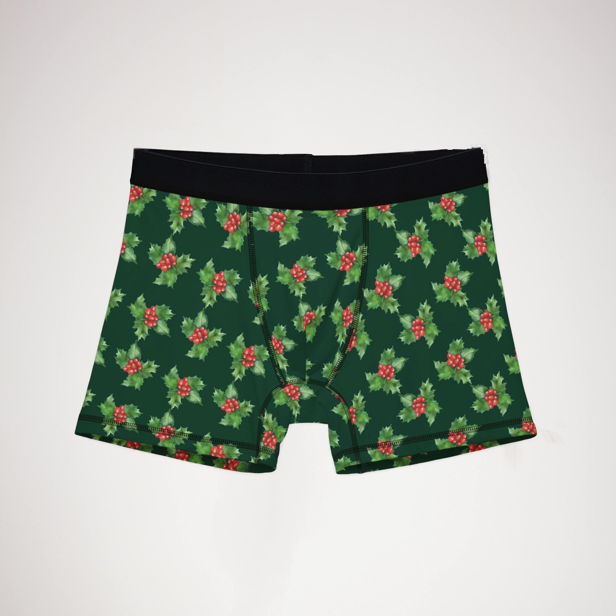 Men's boxers green christmas santa