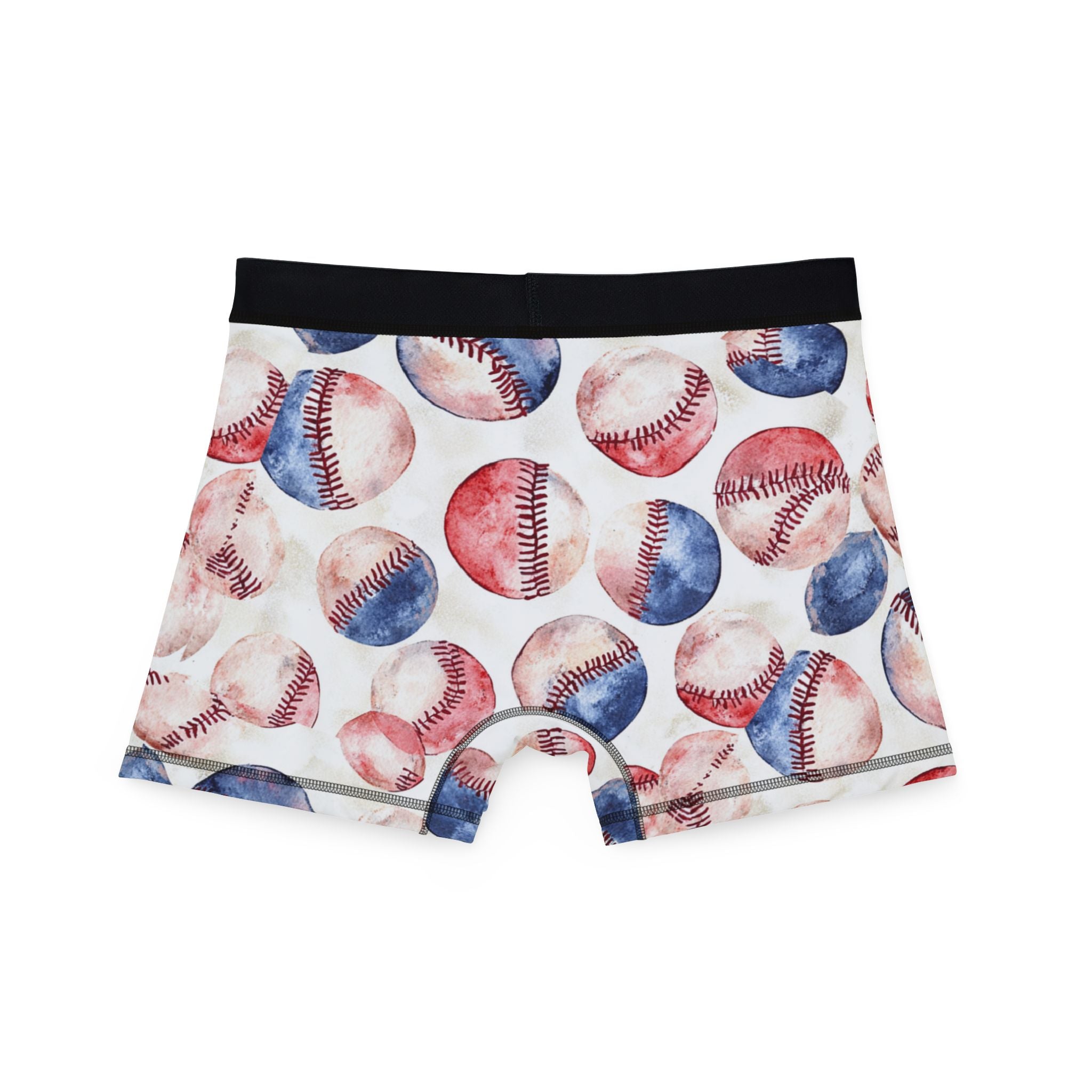 Men's boxers watercolor baseball one