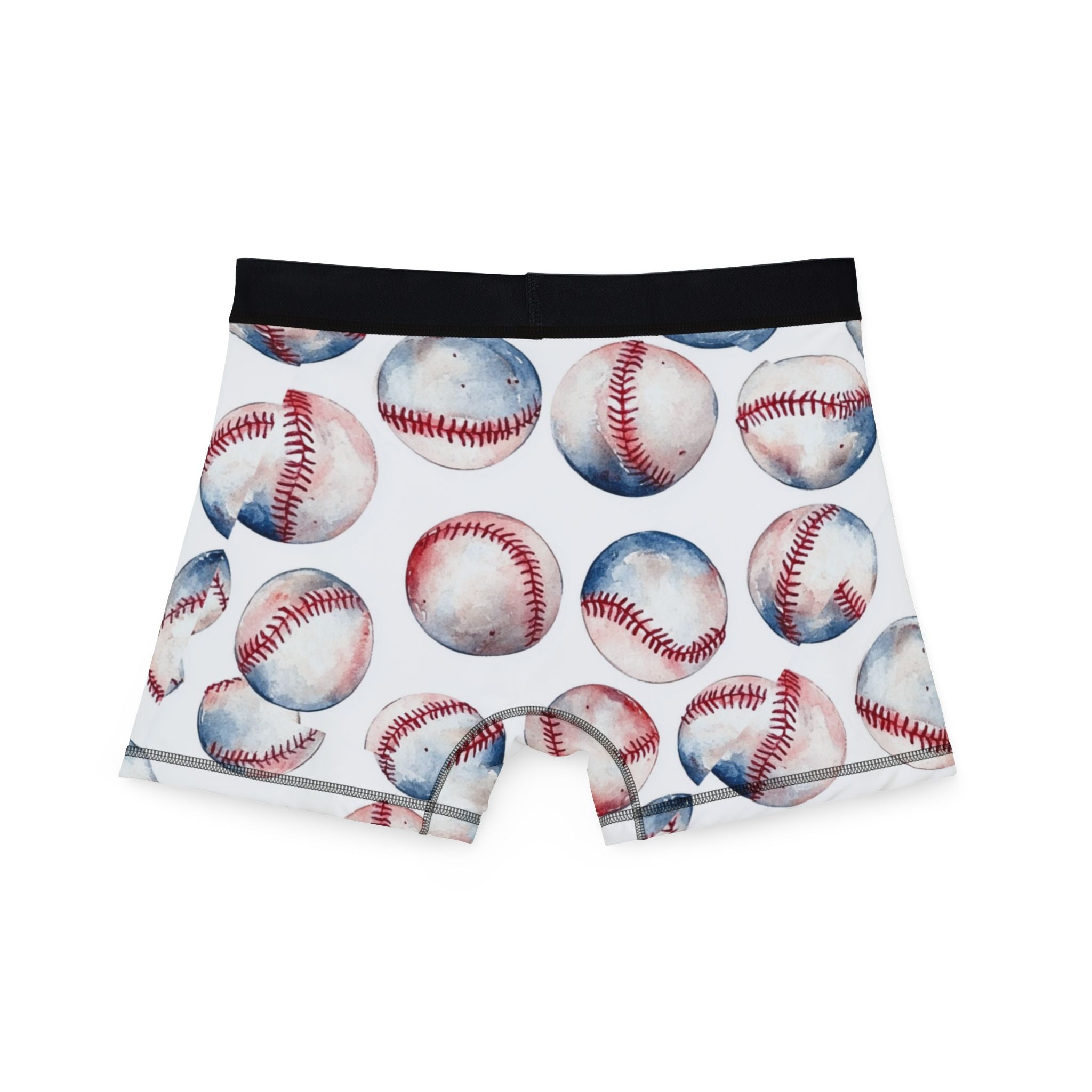 Men's boxers watercolor baseball one