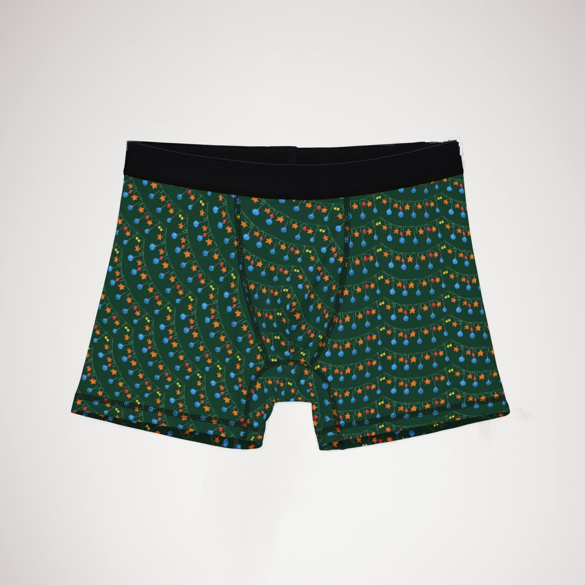 Men's boxers green christmas santa