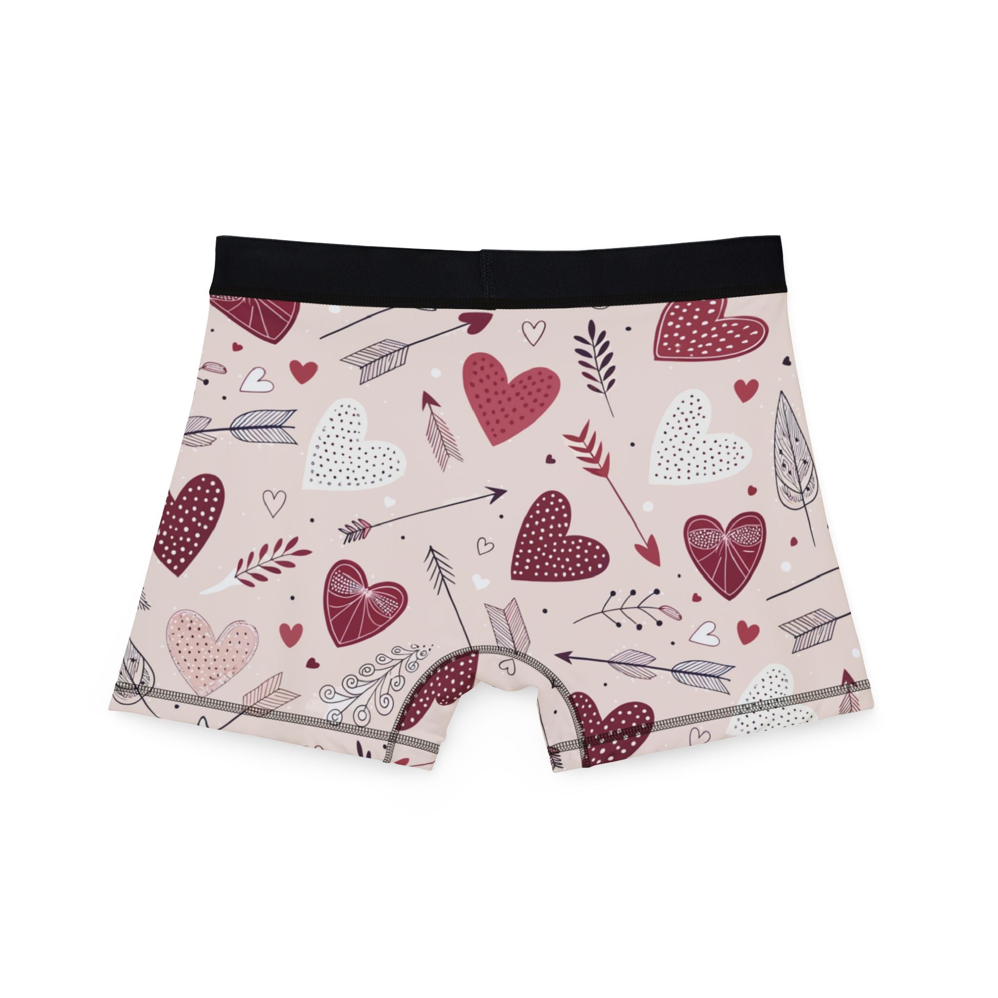 Men's boxers valentine heart retro three