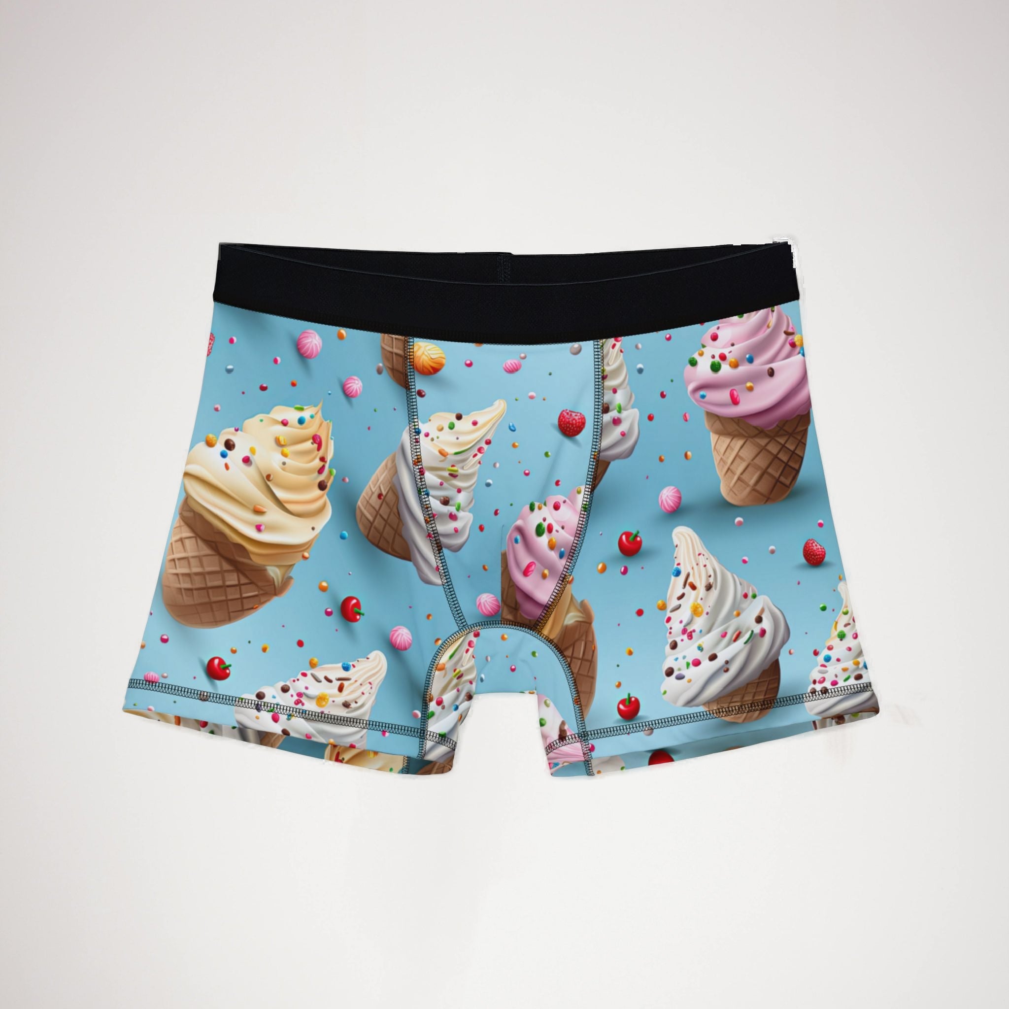 Men's boxers sprinkled ice cream