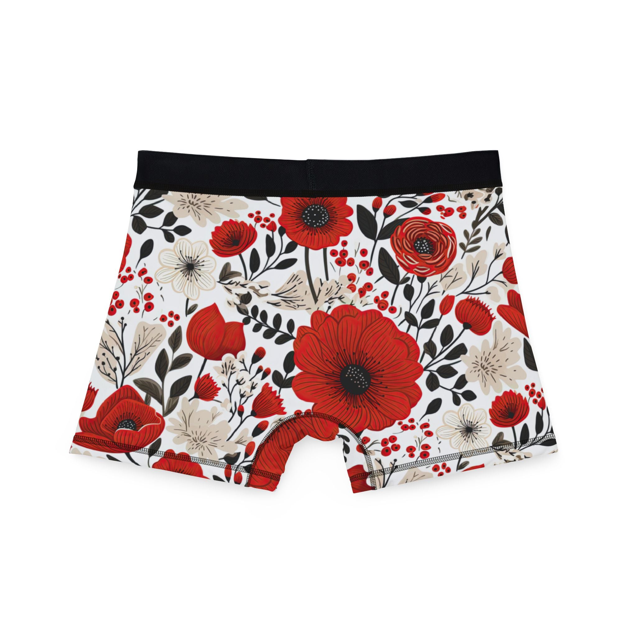 Men's boxers cute red flowers one one