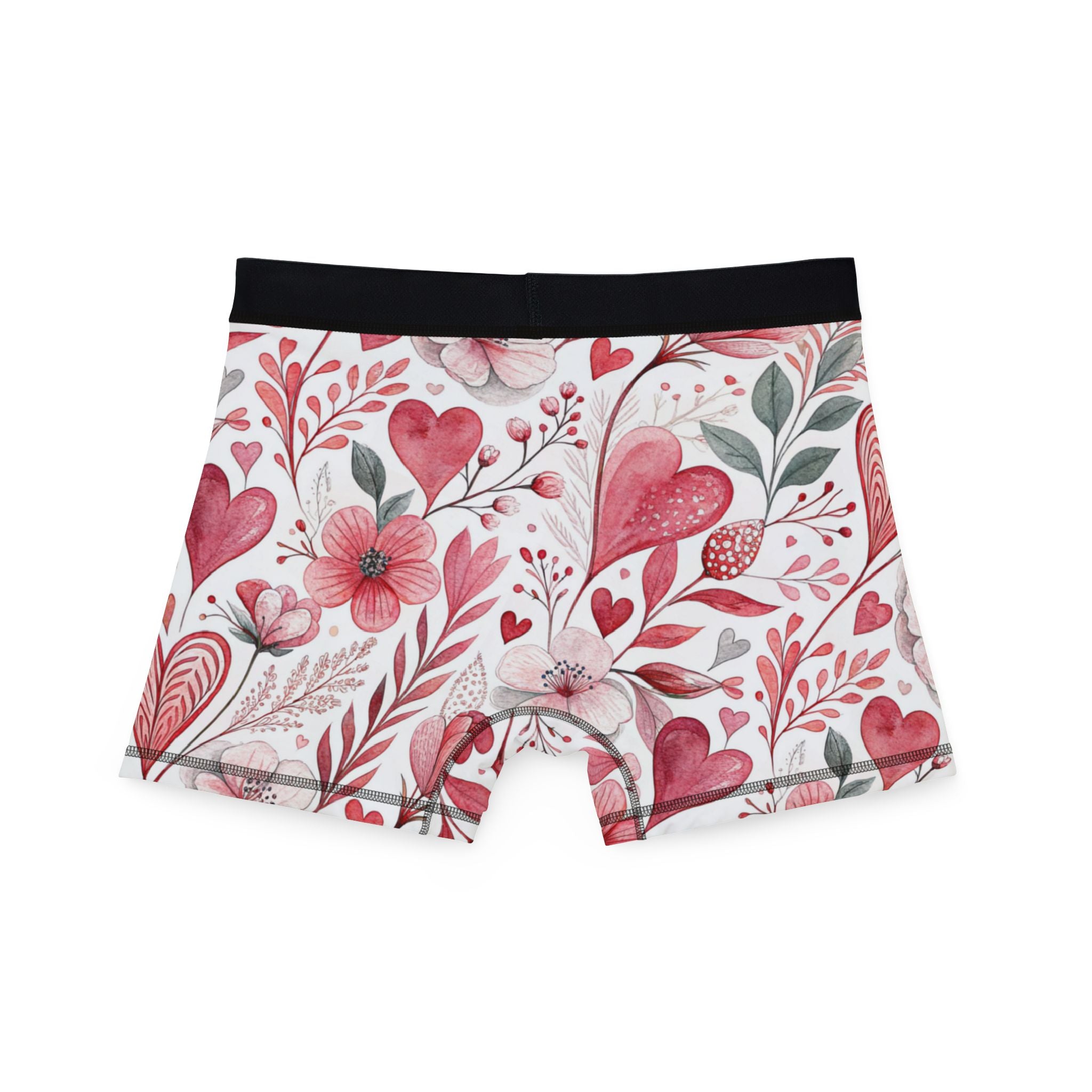 Men's boxers romantic watercolor wedding anniversary