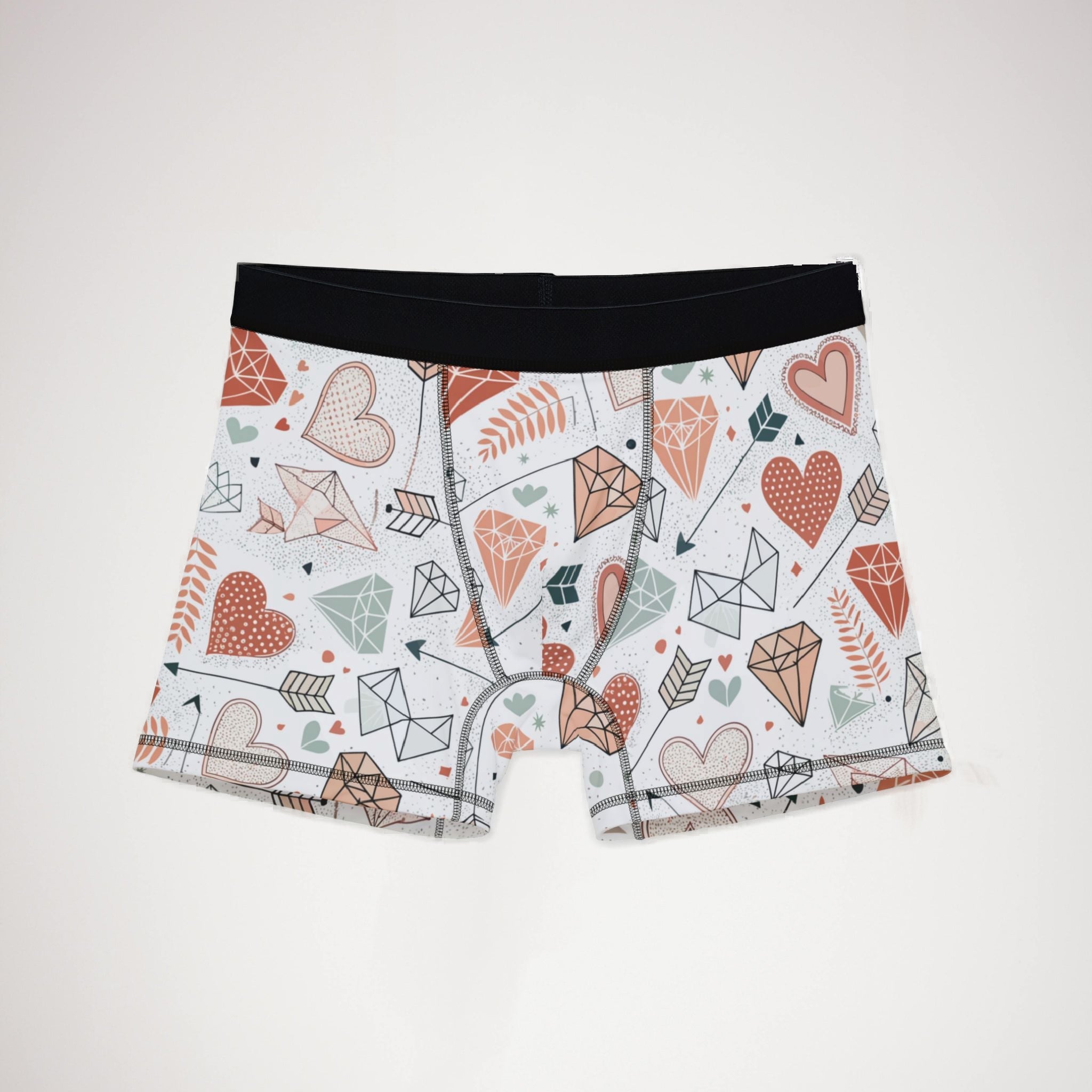 Men's boxers valentine heart retro one