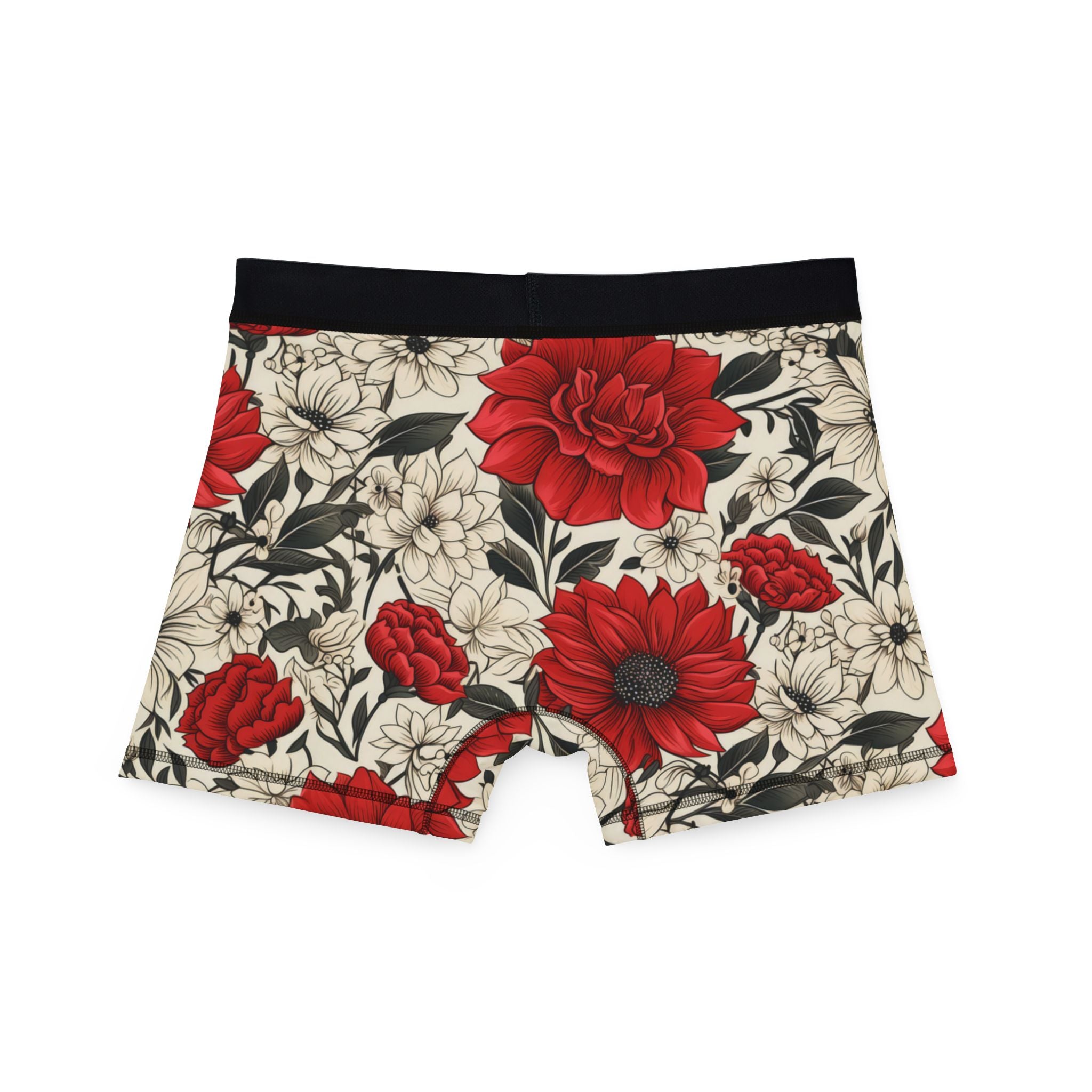 Men's boxers cute red flowers